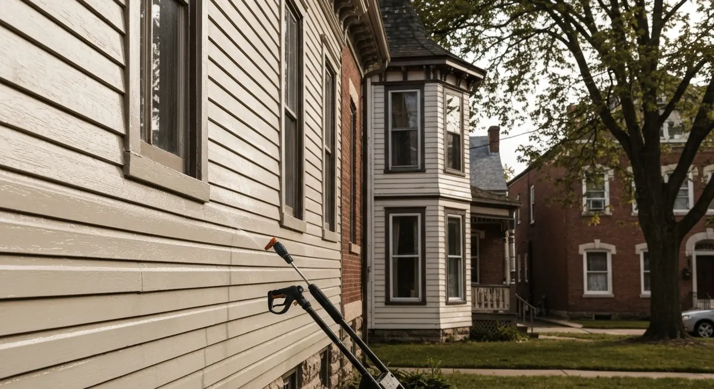 Soft washing home siding