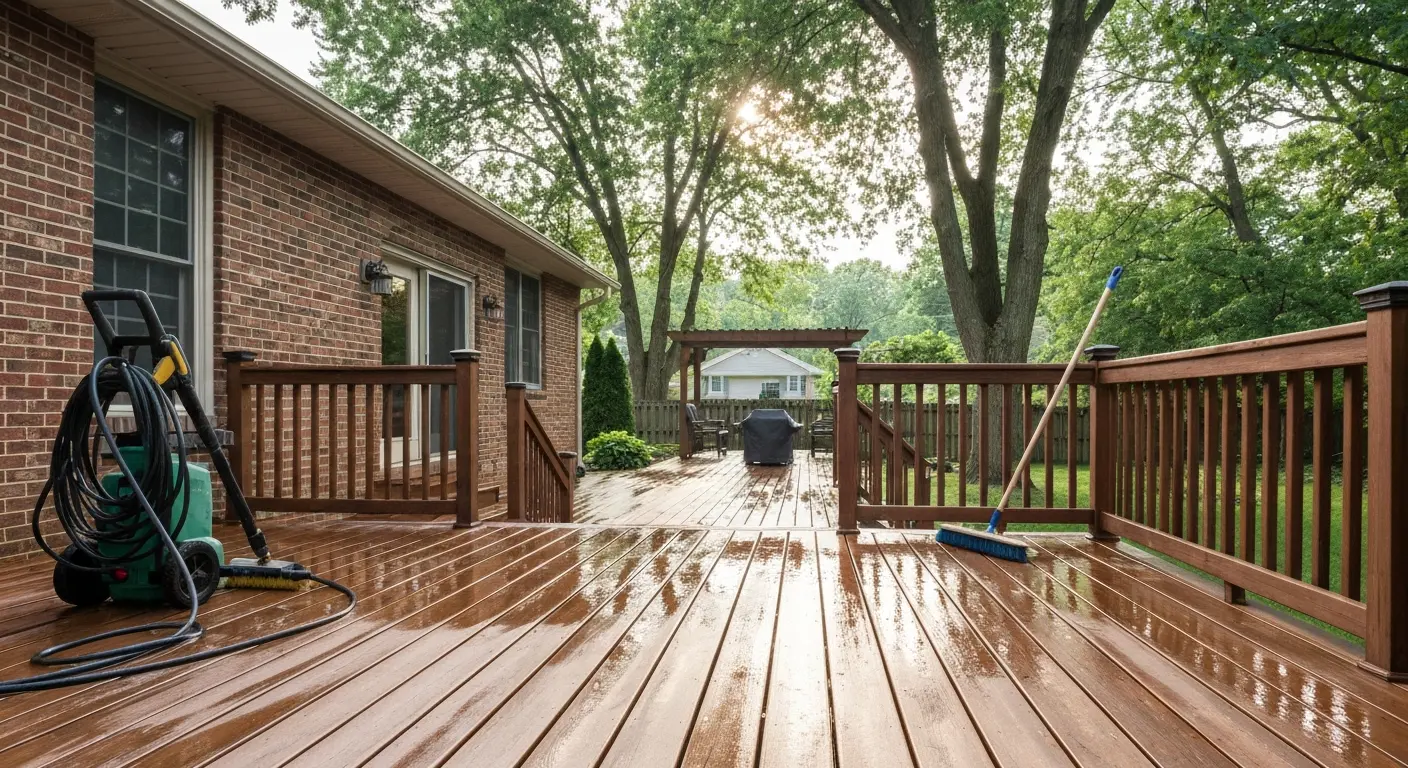 Deck cleaning service