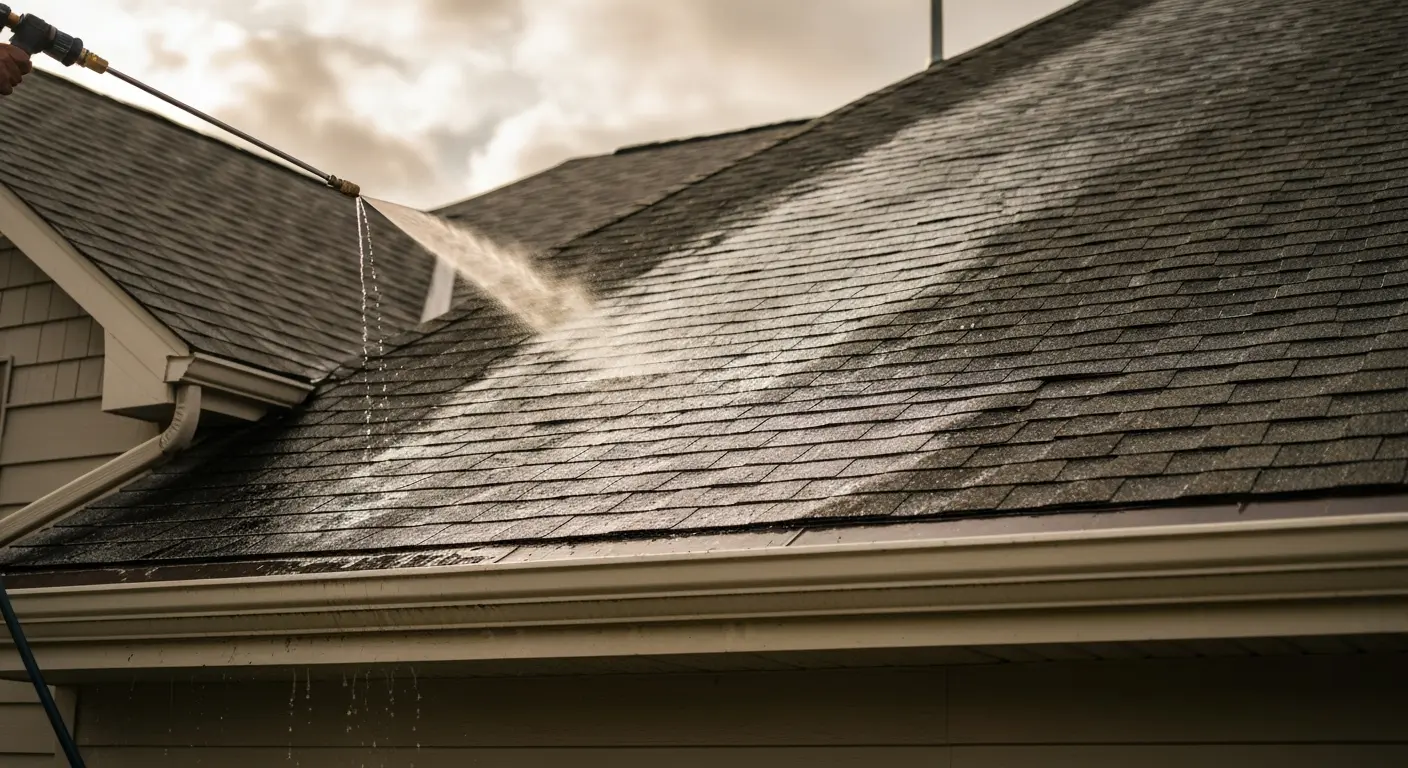 Roof and soft washing