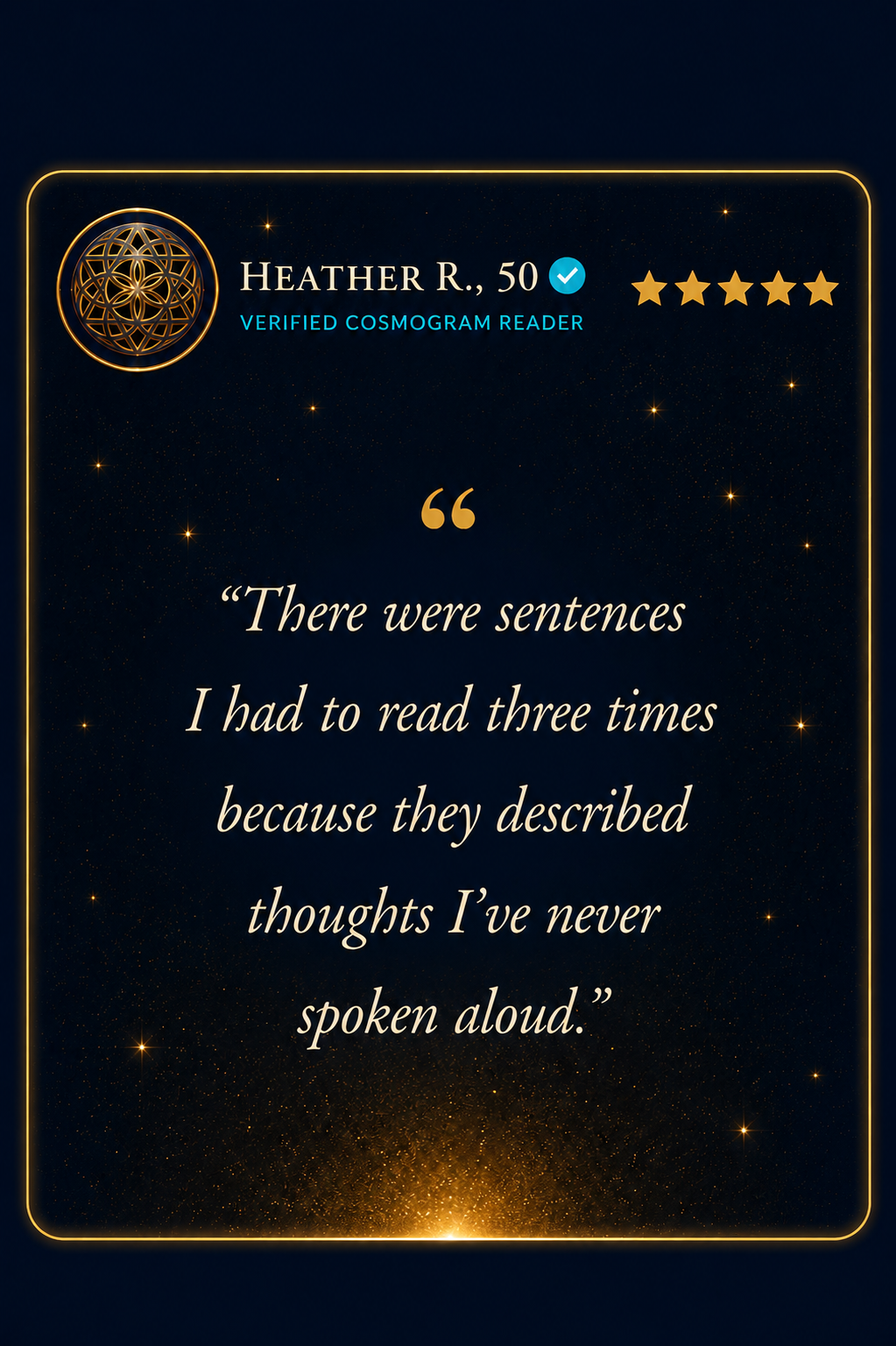Customer testimonial