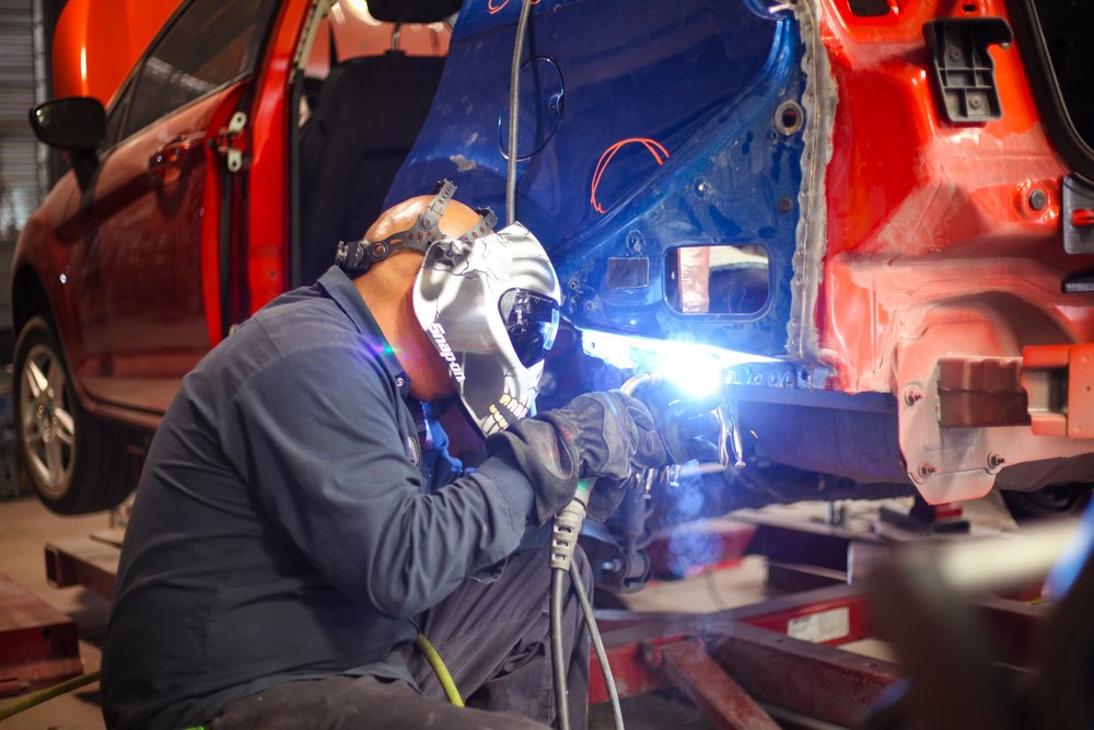 Collision damage repair at Elite Auto Collision Center, El Paso, TX
