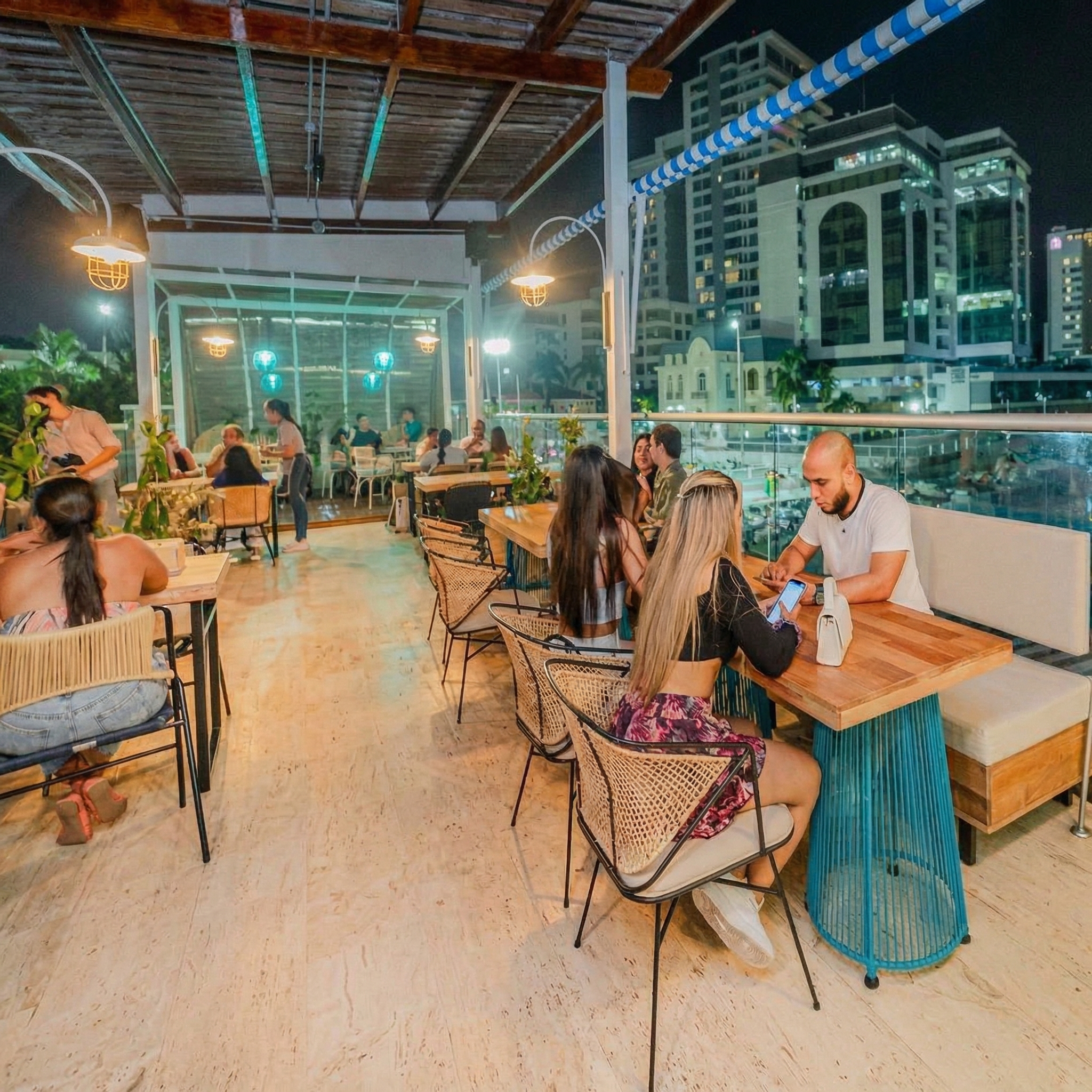Wild palm fringed beach in Palomino