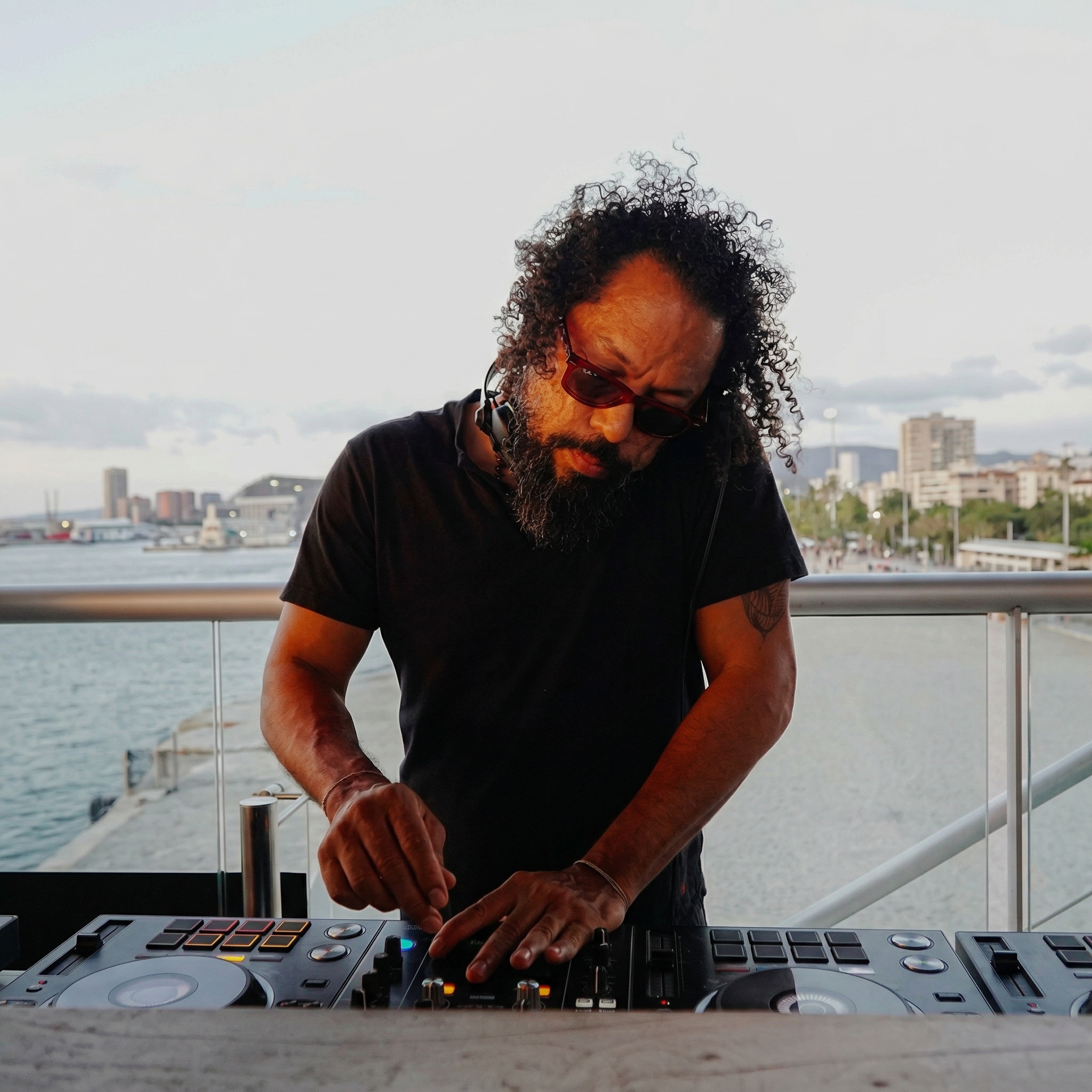 Atmospheric bar scene with ambient warm lighting