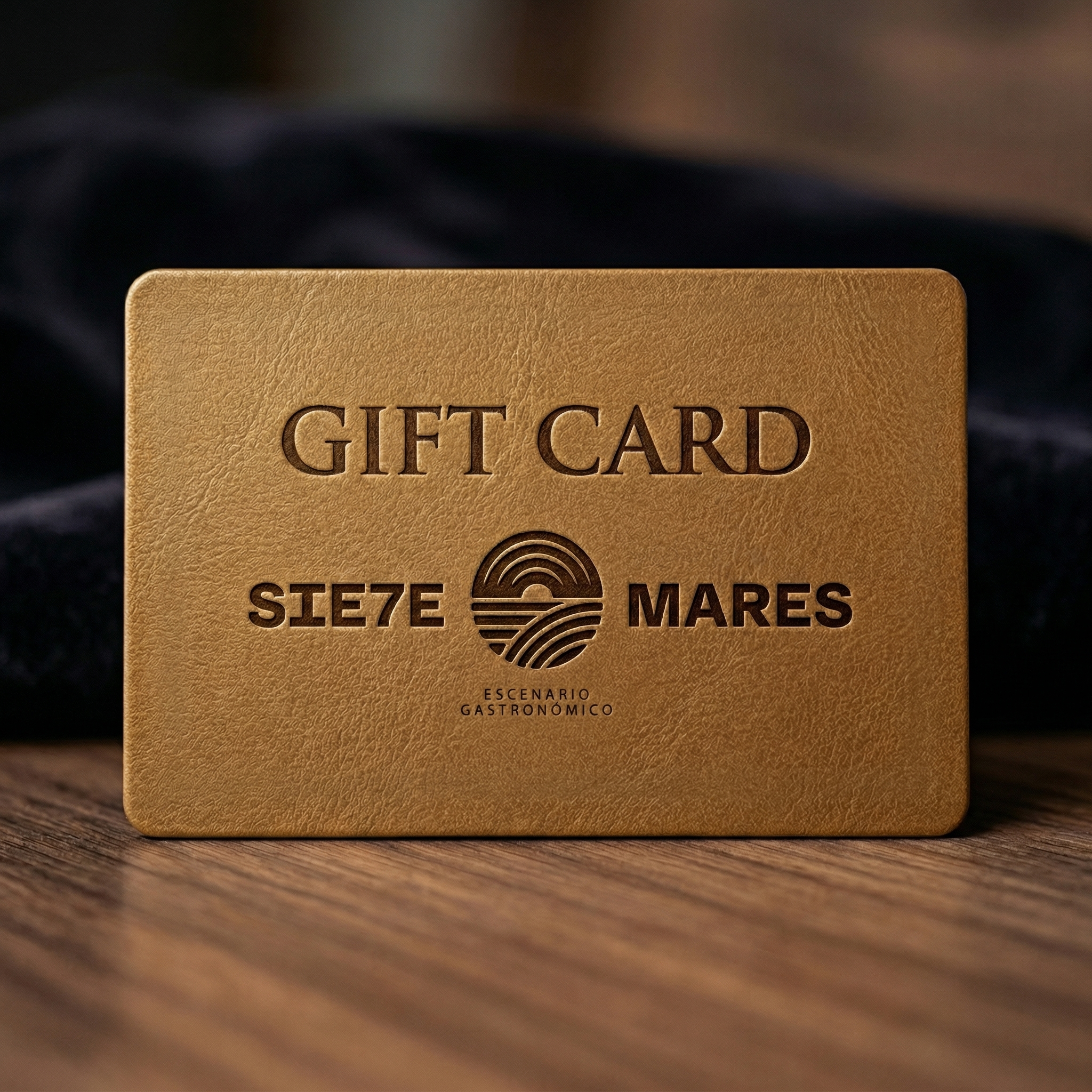 Elegant gold embossed gift certificate card