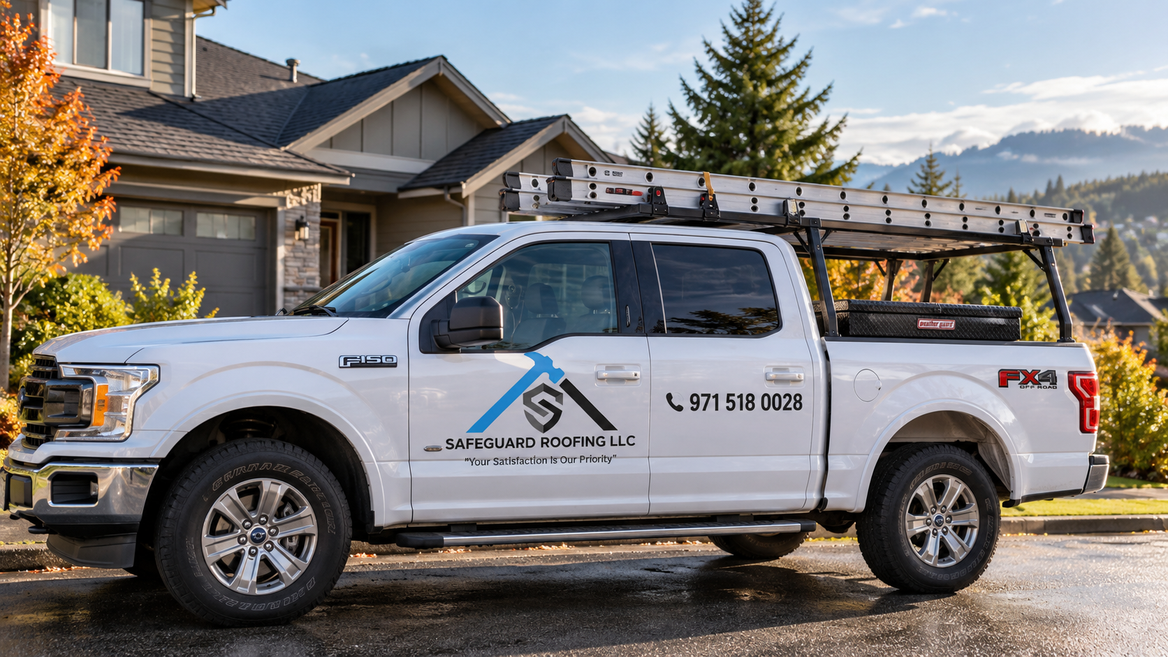 Founder Guillermo Espinoza with the Safeguard Roofing crew