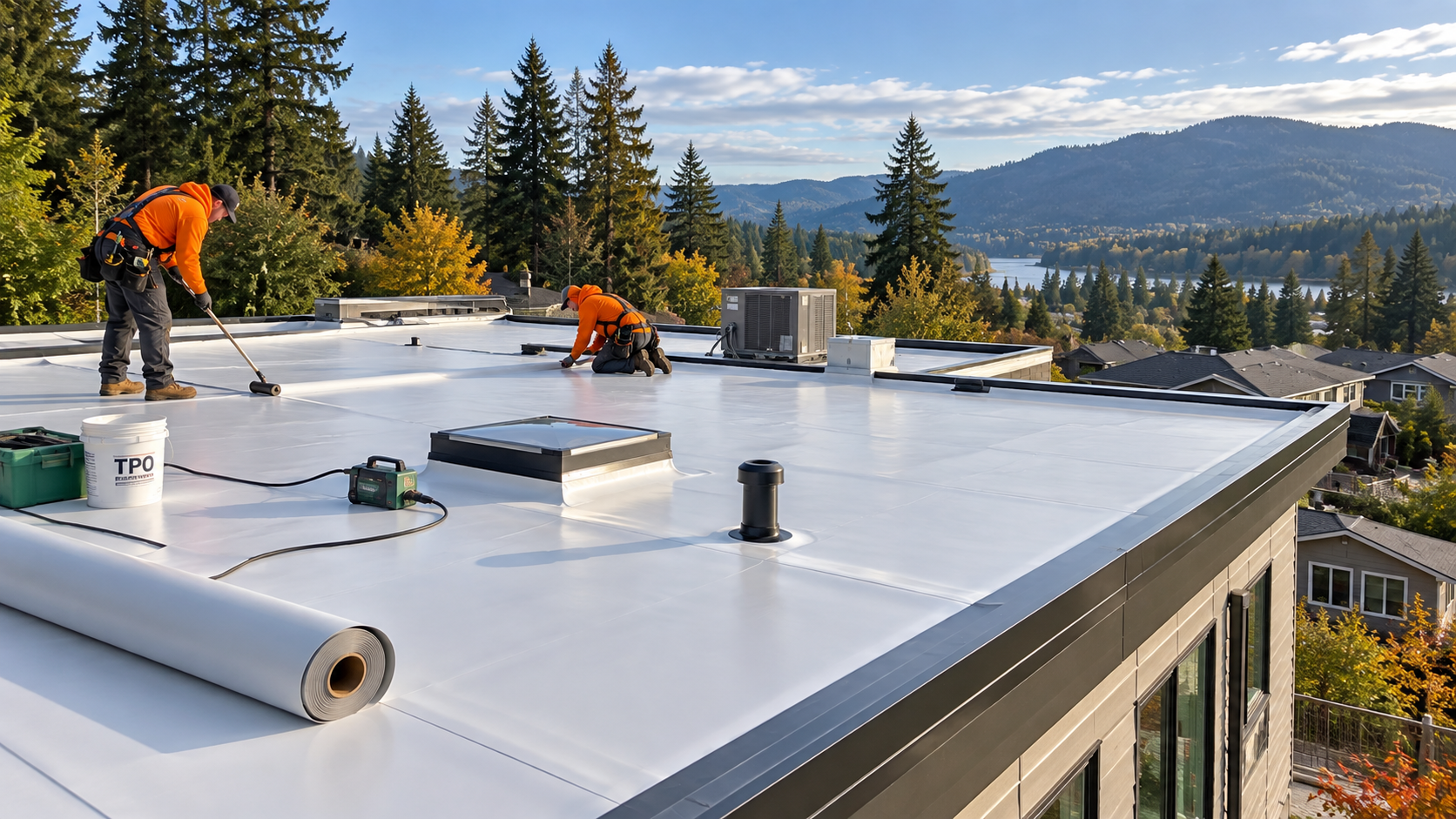 Flat and low-slope roofing installation
