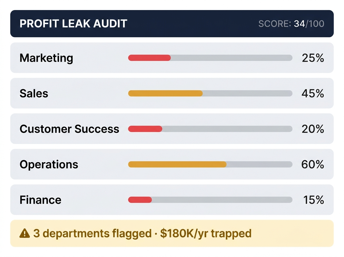 Profit leak audit scorecard