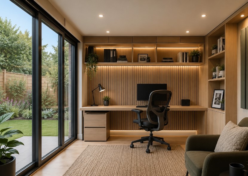 garden office interior