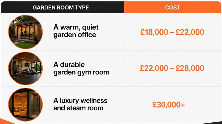 garden room type and its cost garden room type and its cost