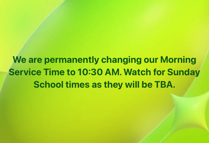 Morning Services Update