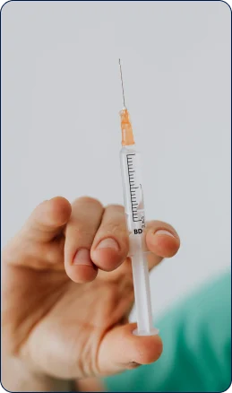 Platelet rich plasma prepared for injection
