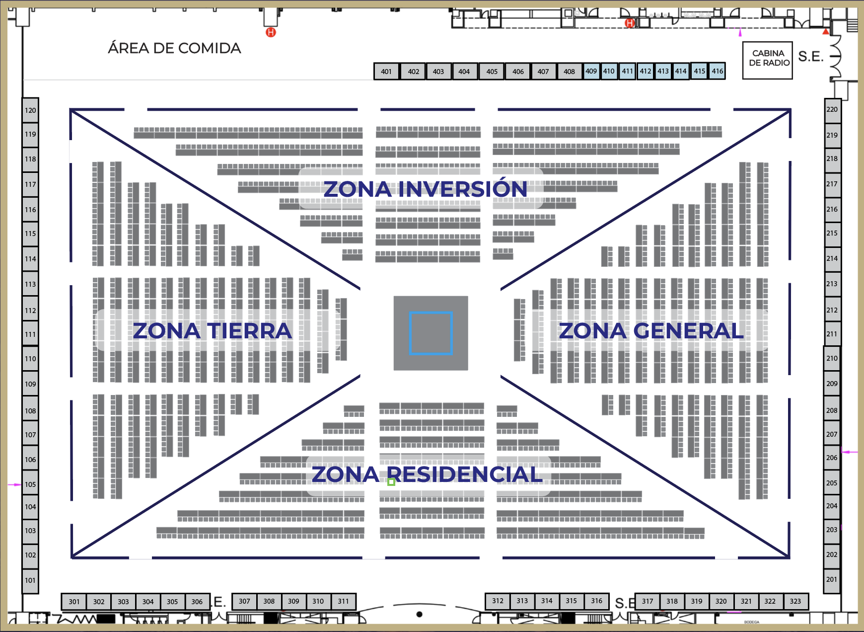 Sembrado del evento Los 3000 Masters