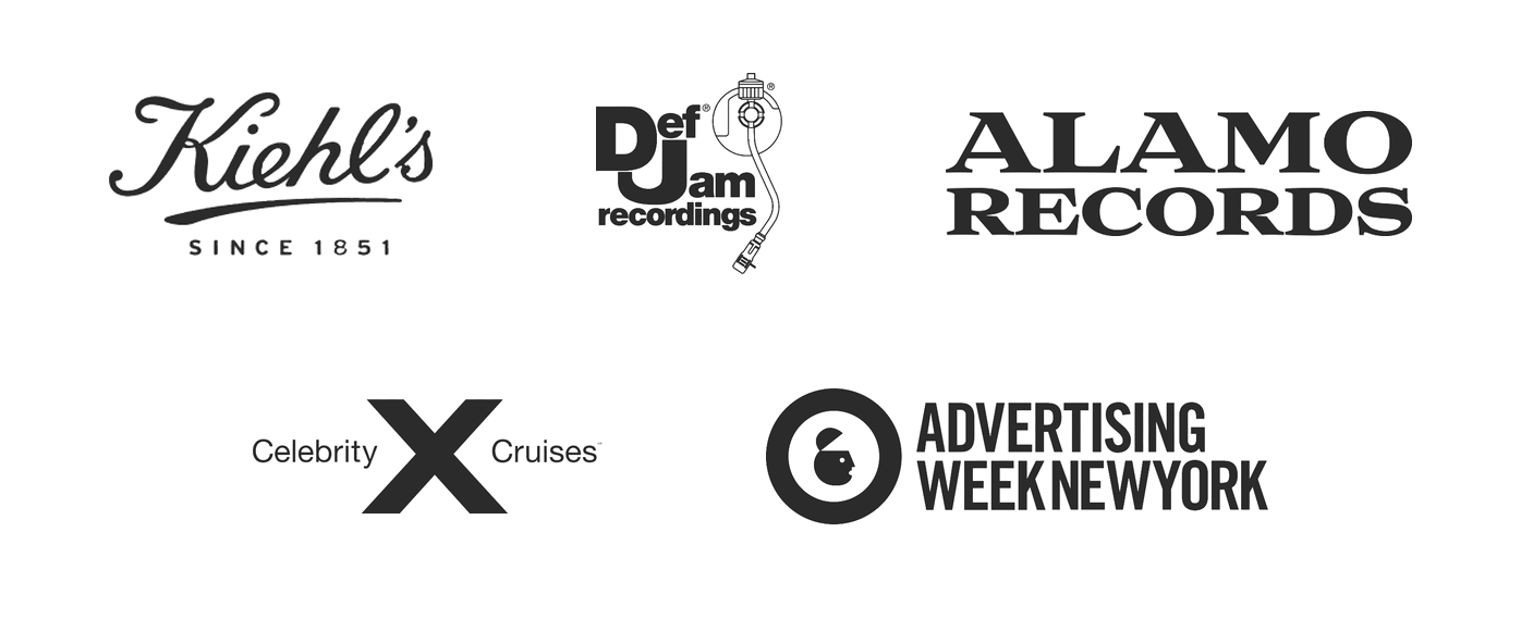 Kiehl's, Def Jam Recordings, Alamo Records, Celebrity Cruises and Advertising Week New York