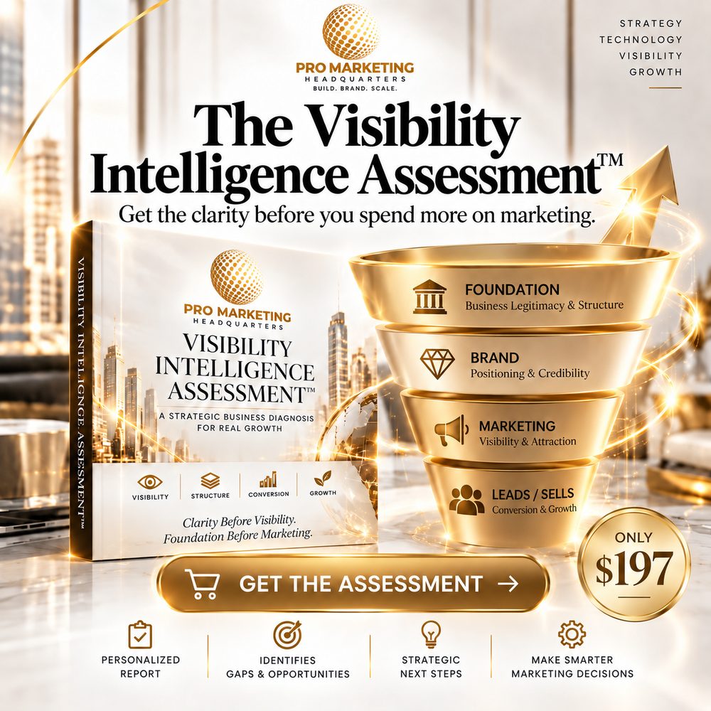 The Visibility Intelligence Assessment from Pro Marketing Headquarters
