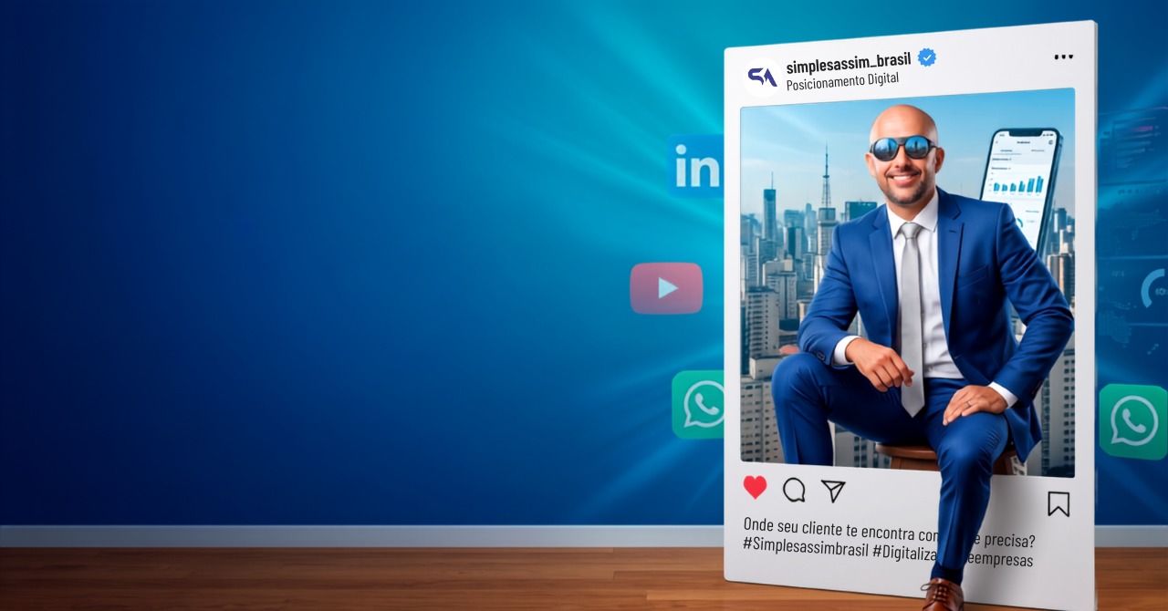 Empresário saindo do post do Instagram com presença digital em BH