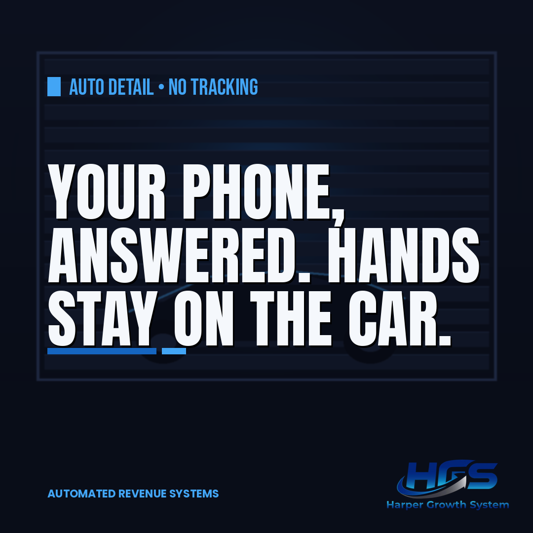 AI voice agent for auto detailing shops answering calls and booking detailing jobs while the detailer works on a vehicle AI voice agent for auto detailing shops answering calls and booking detailing jobs while the detailer works on a vehicle