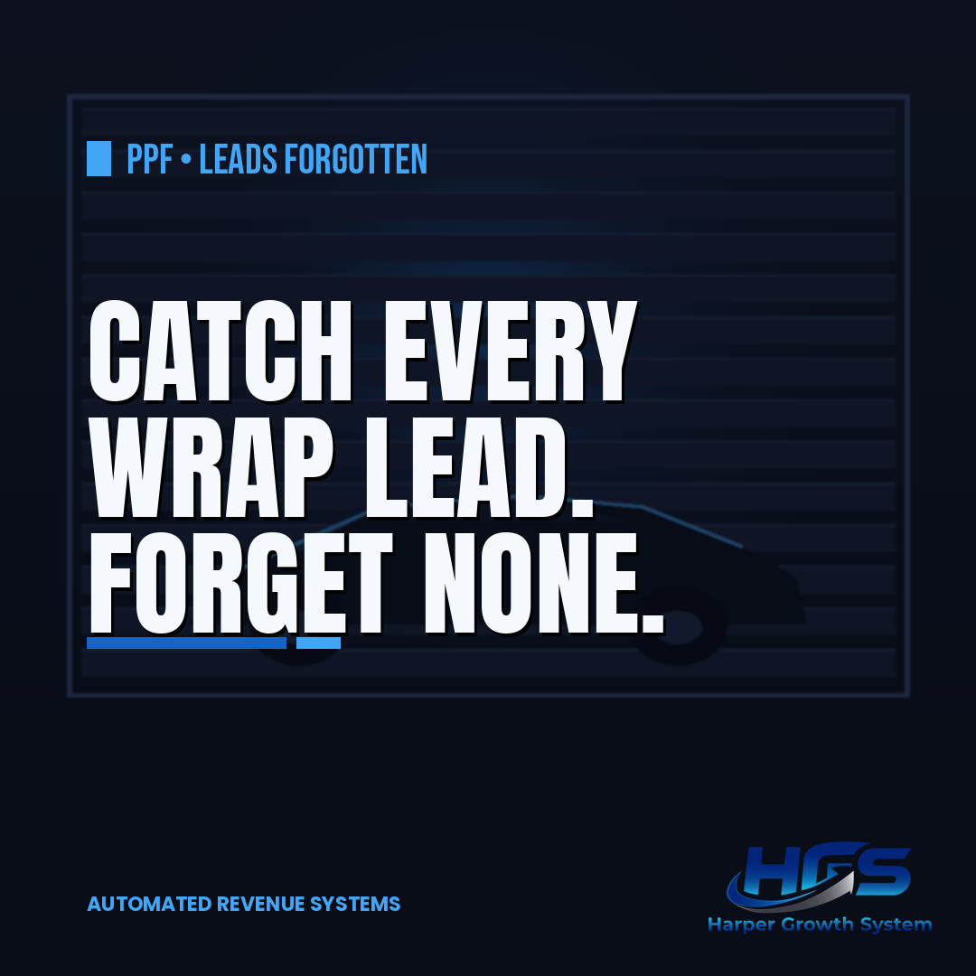 PPF lead capture funnel diagram capturing paint protection film inquiries and nurturing them into booked wrap installs