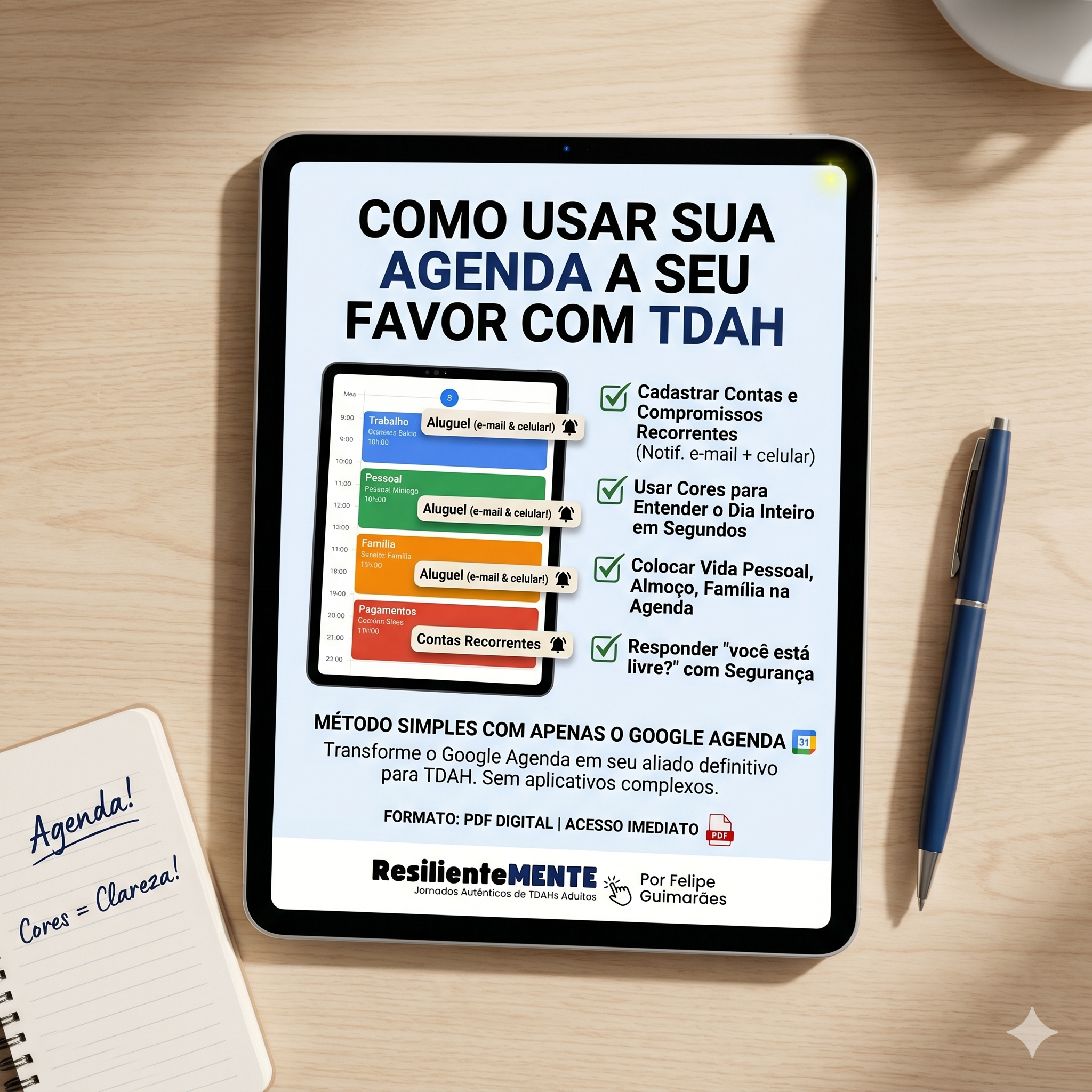 Guia de Agenda para TDAH ResilienteMENTE