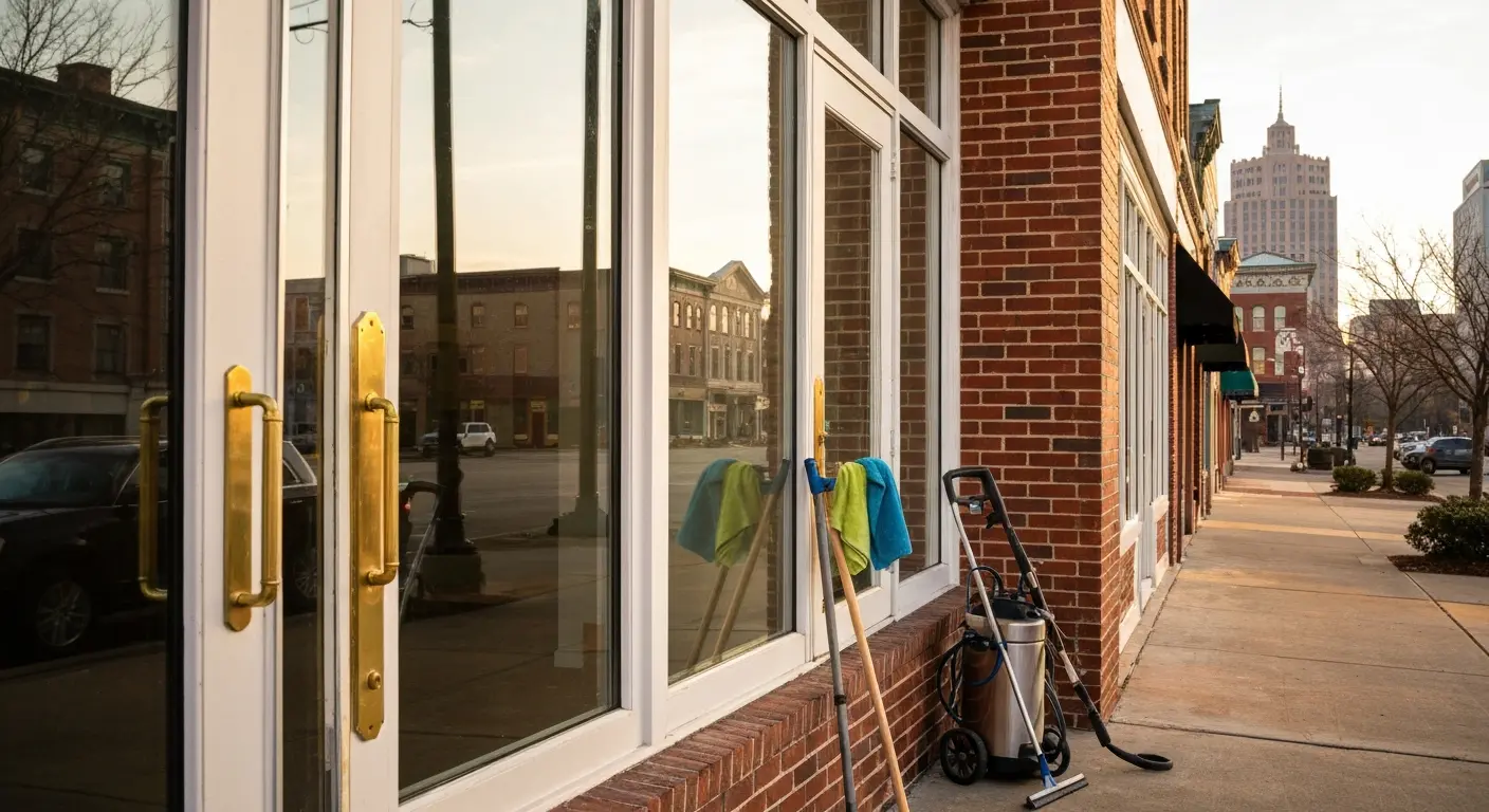 Commercial building cleaning