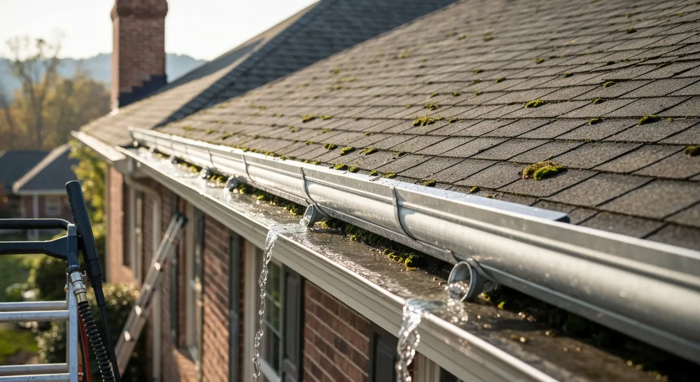 Roof and gutter cleaning