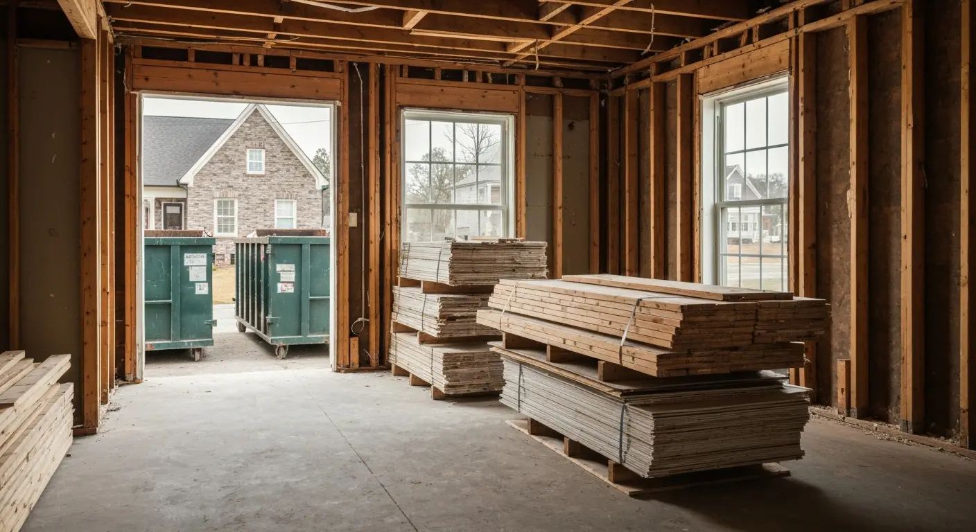 Construction debris hauling in Bearden neighborhood