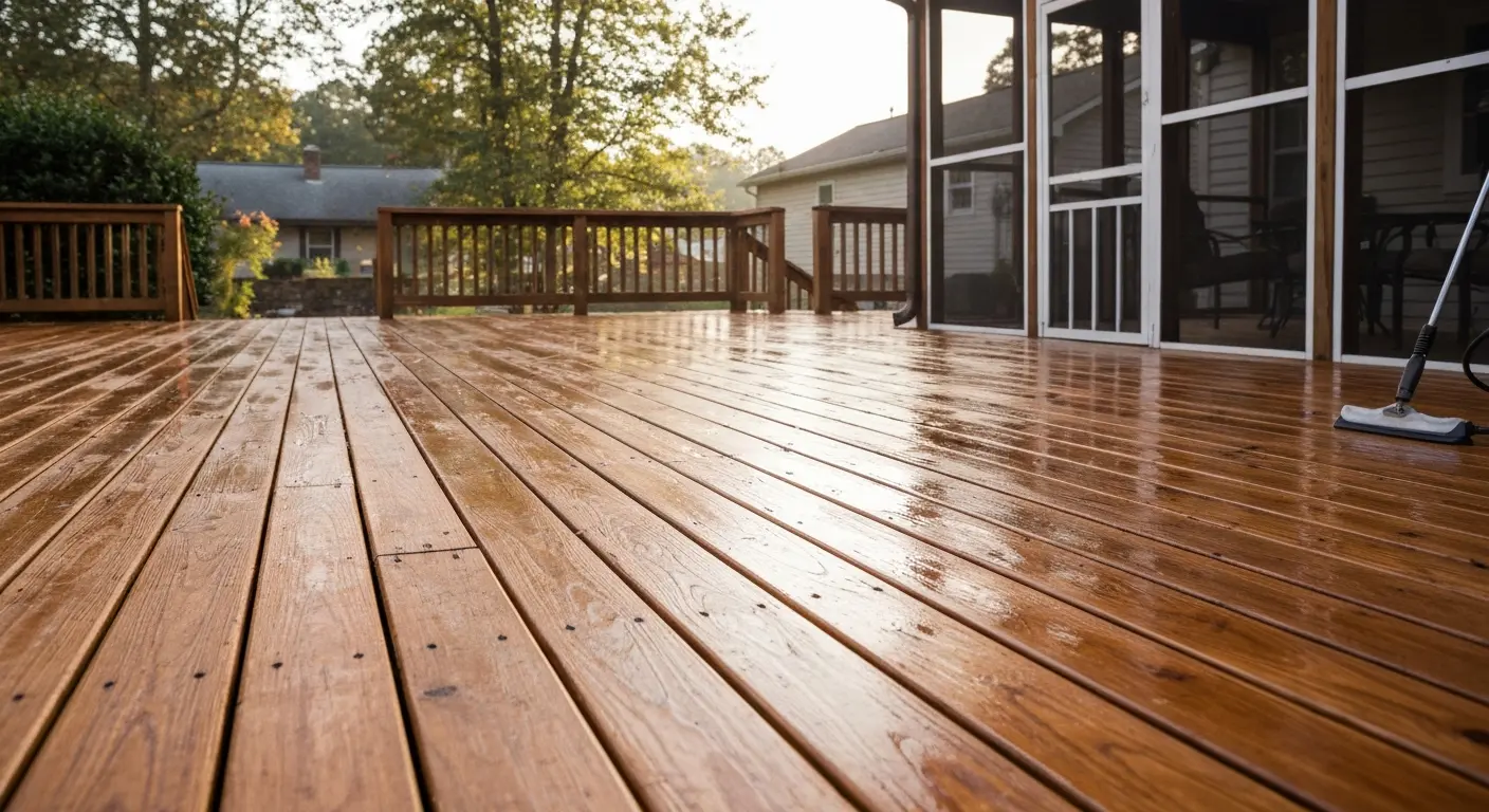 Deck cleaning service