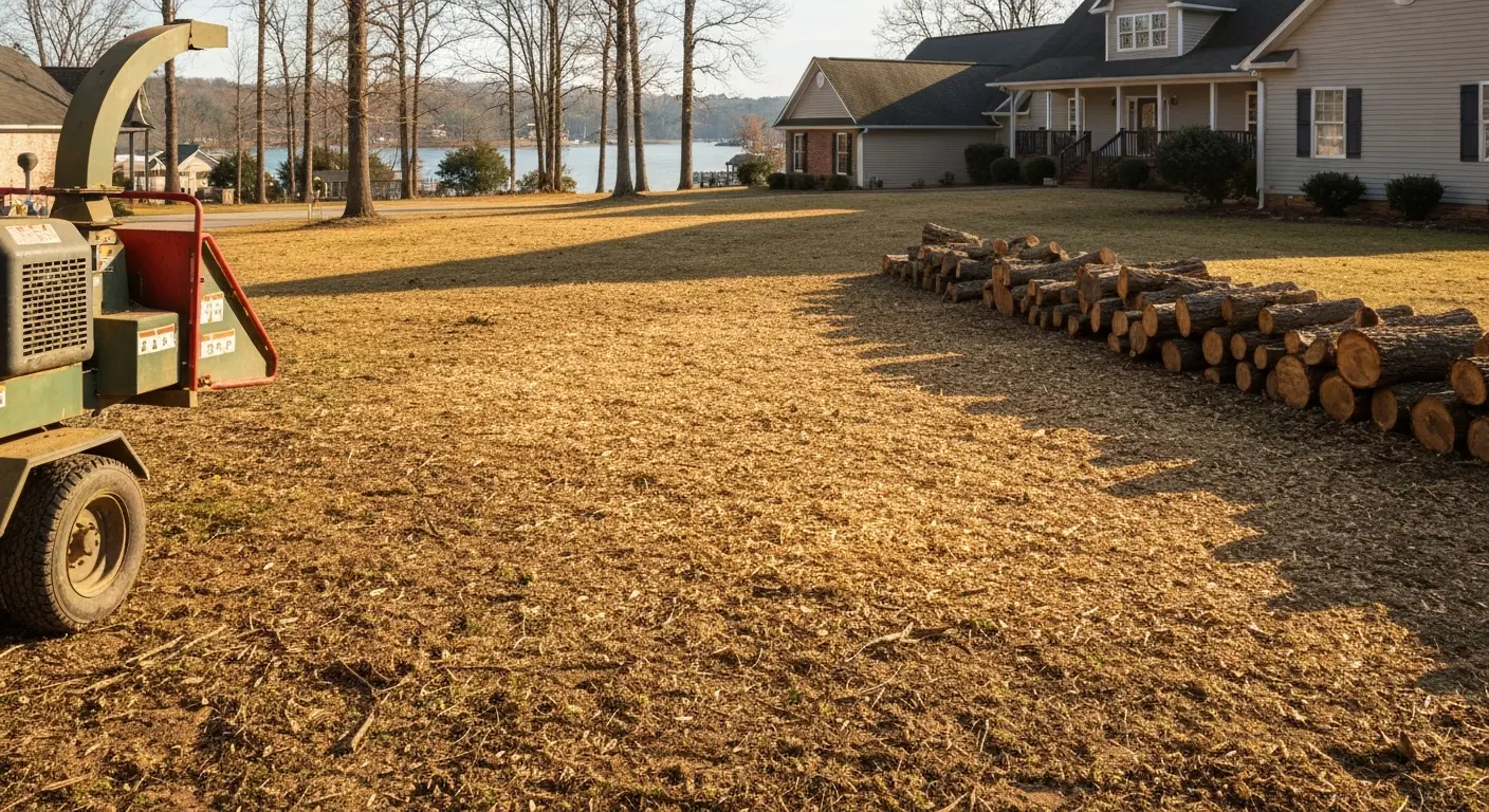 Yard debris removal near Watts Bar Lake