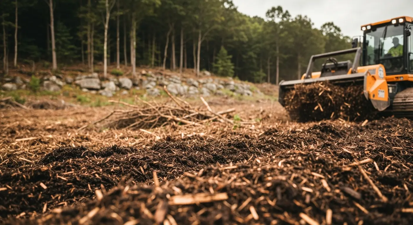 Forestry mulching equipment at work