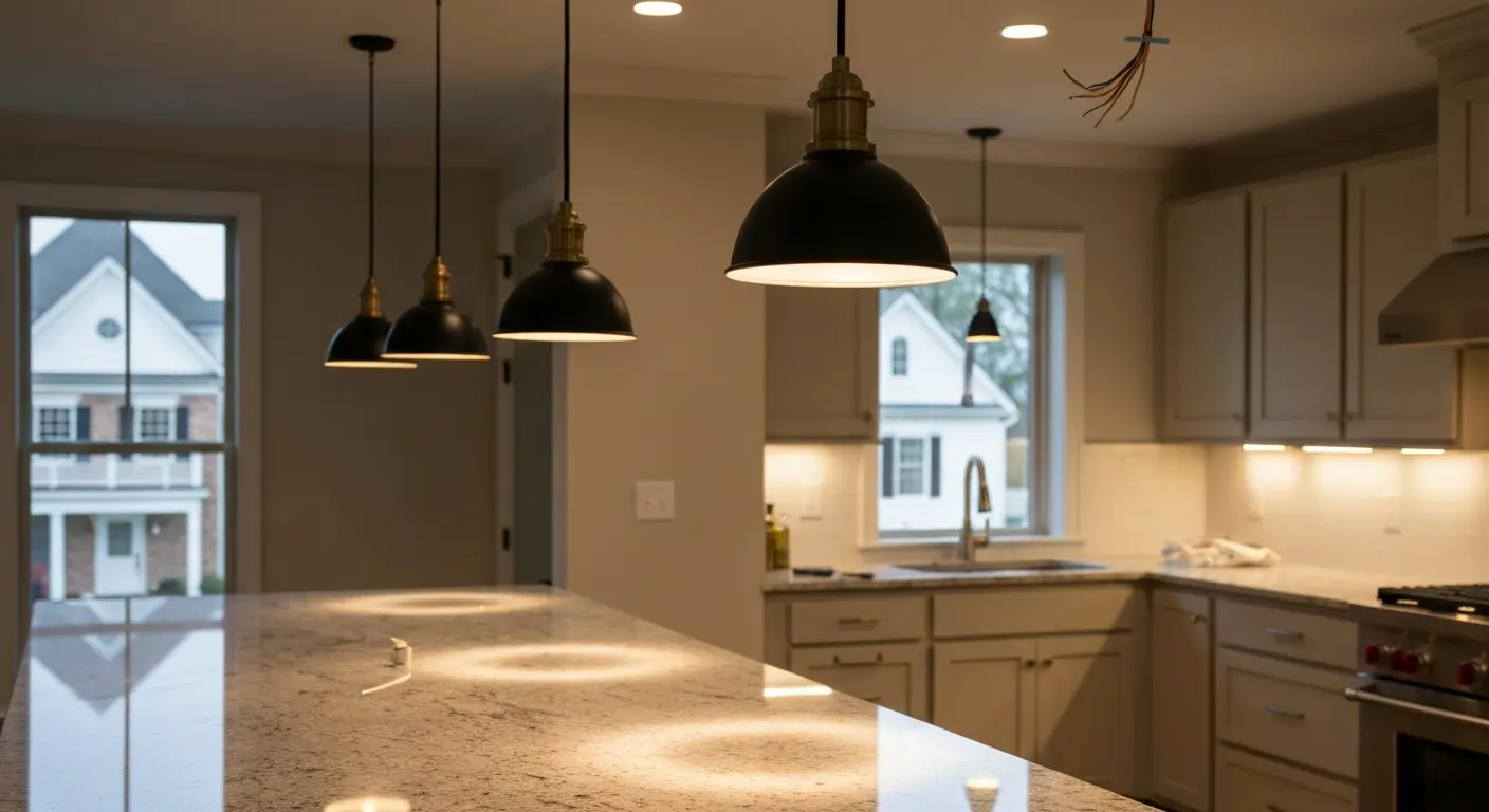 Kitchen lighting installation