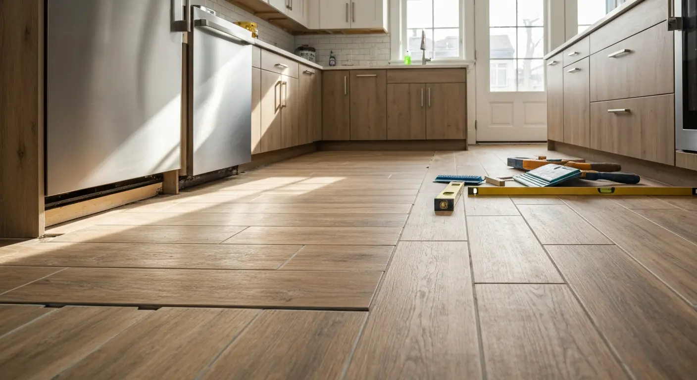 Kitchen flooring installation
