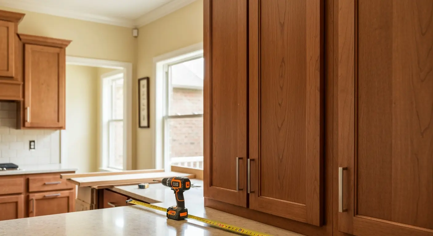 Custom kitchen cabinets installation