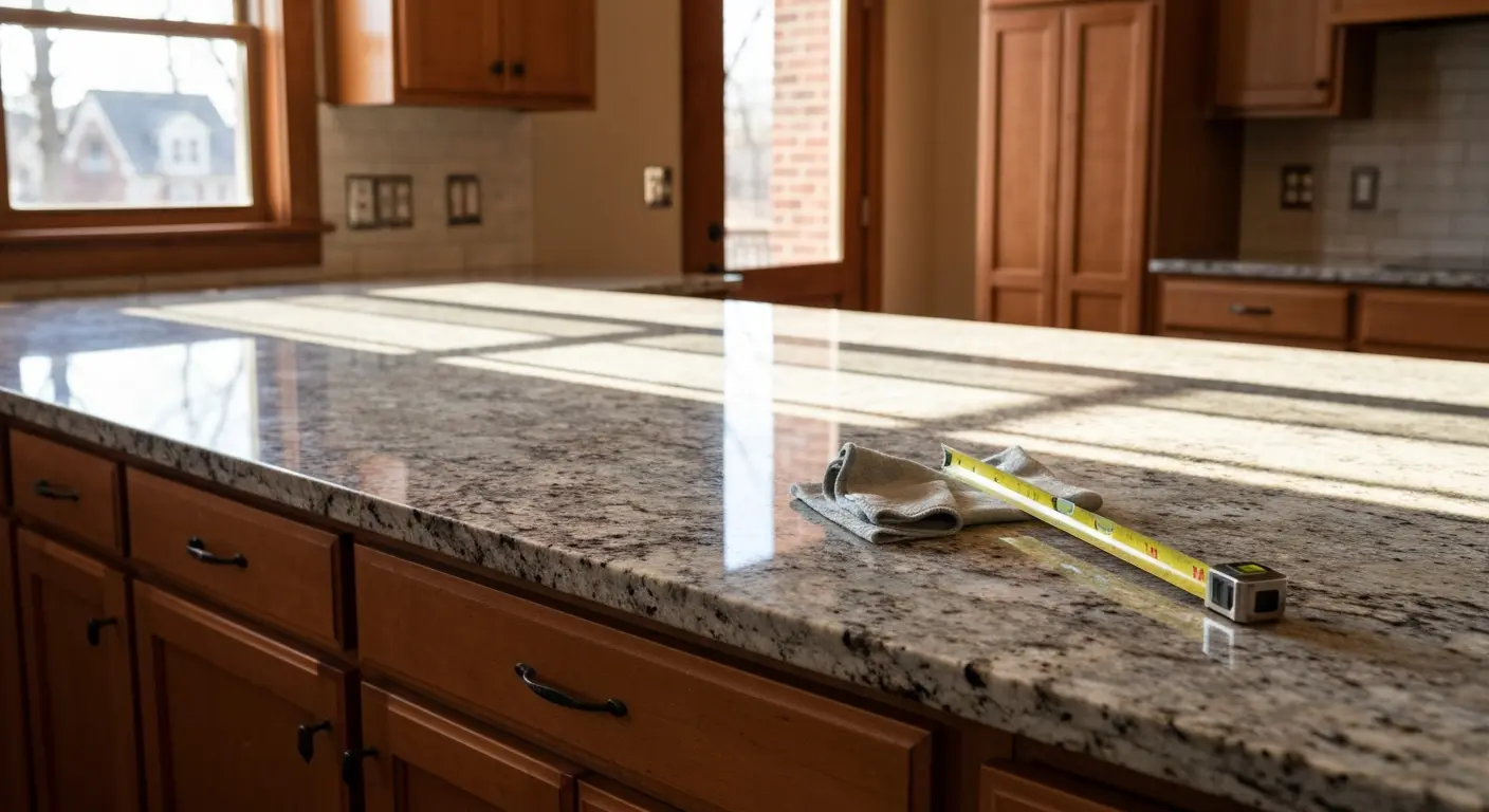 Kitchen countertop installation