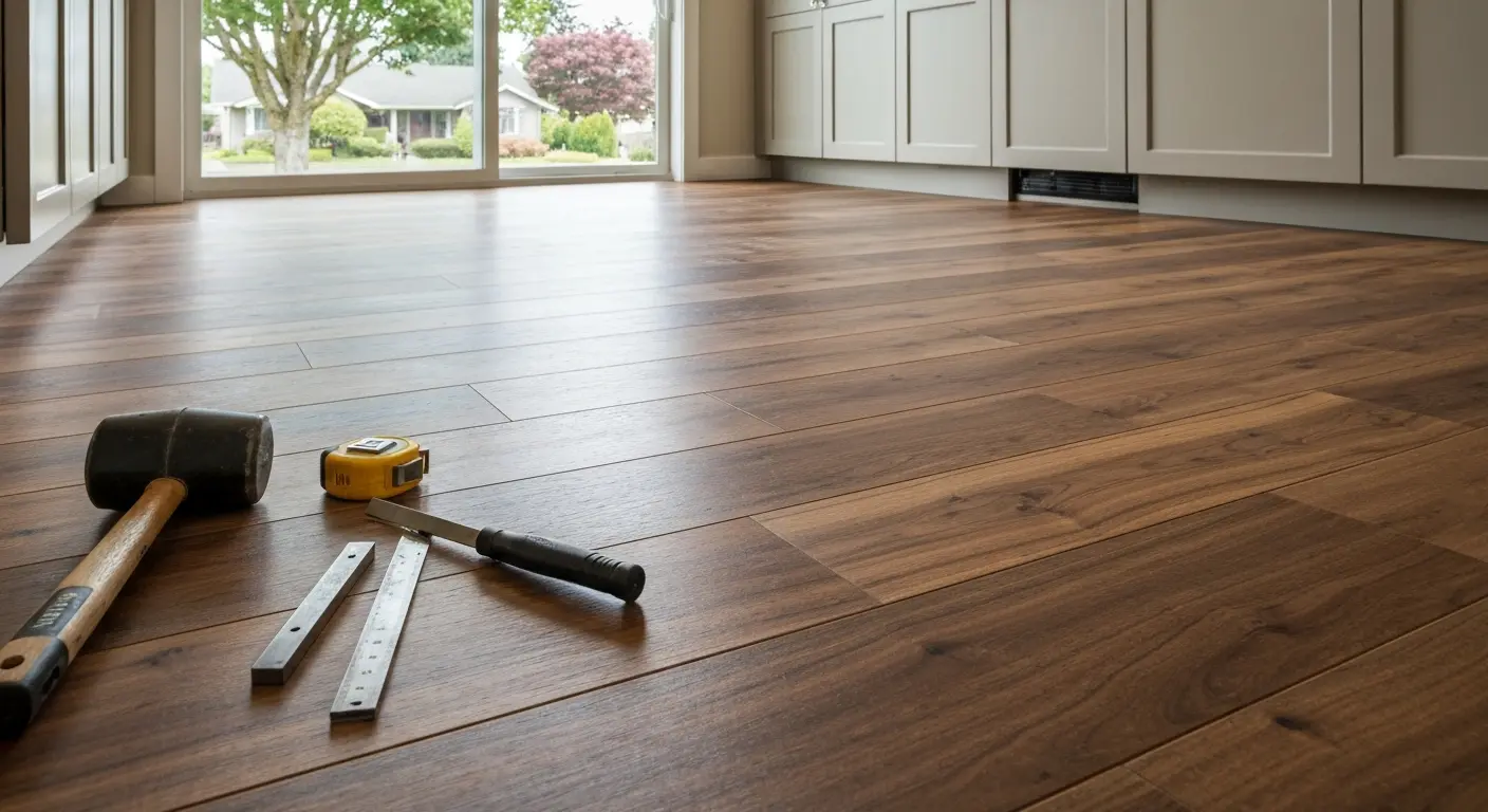 Kitchen floor installation