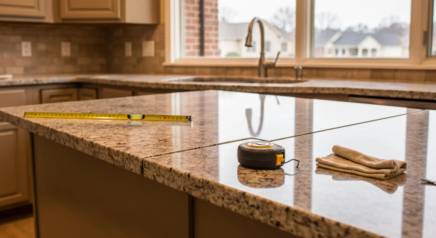 Kitchen countertop installation