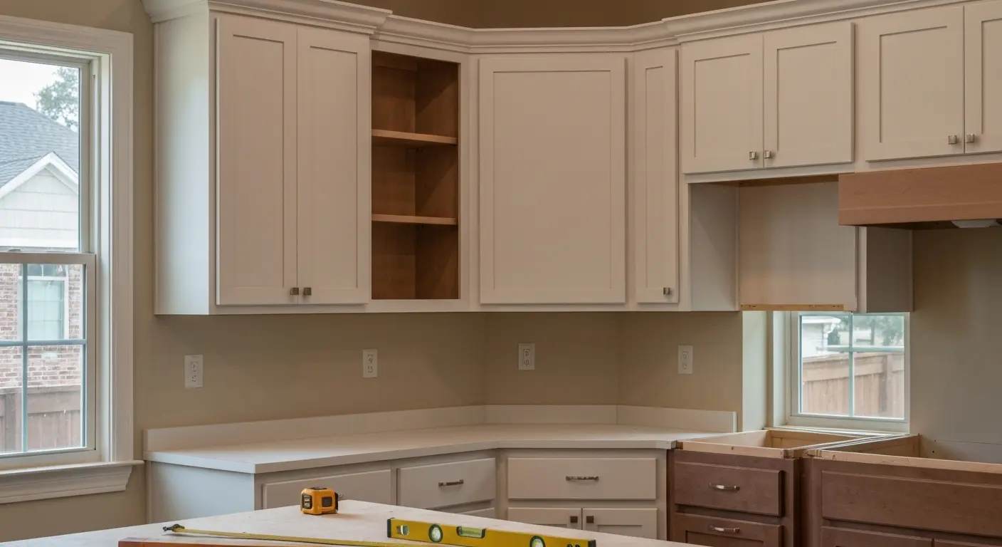 Custom kitchen cabinetry installation