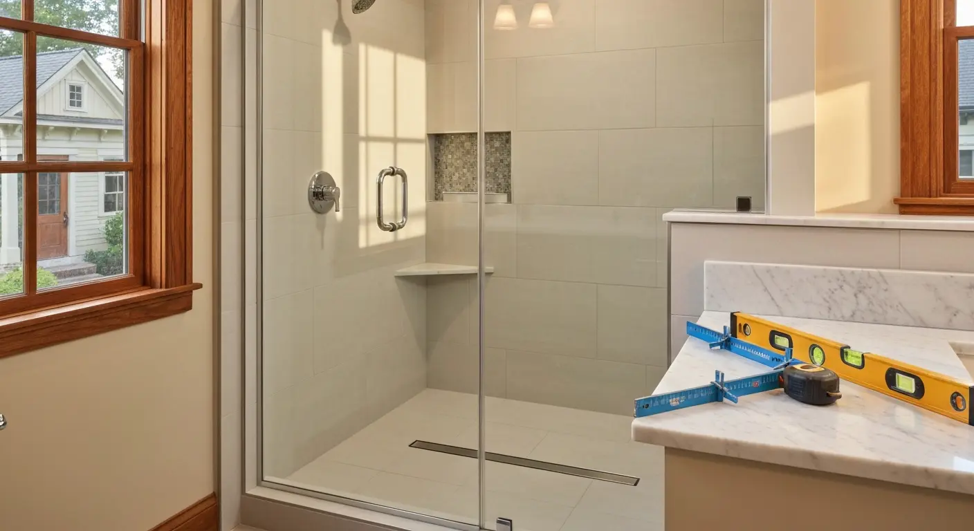 Walk-in shower installation