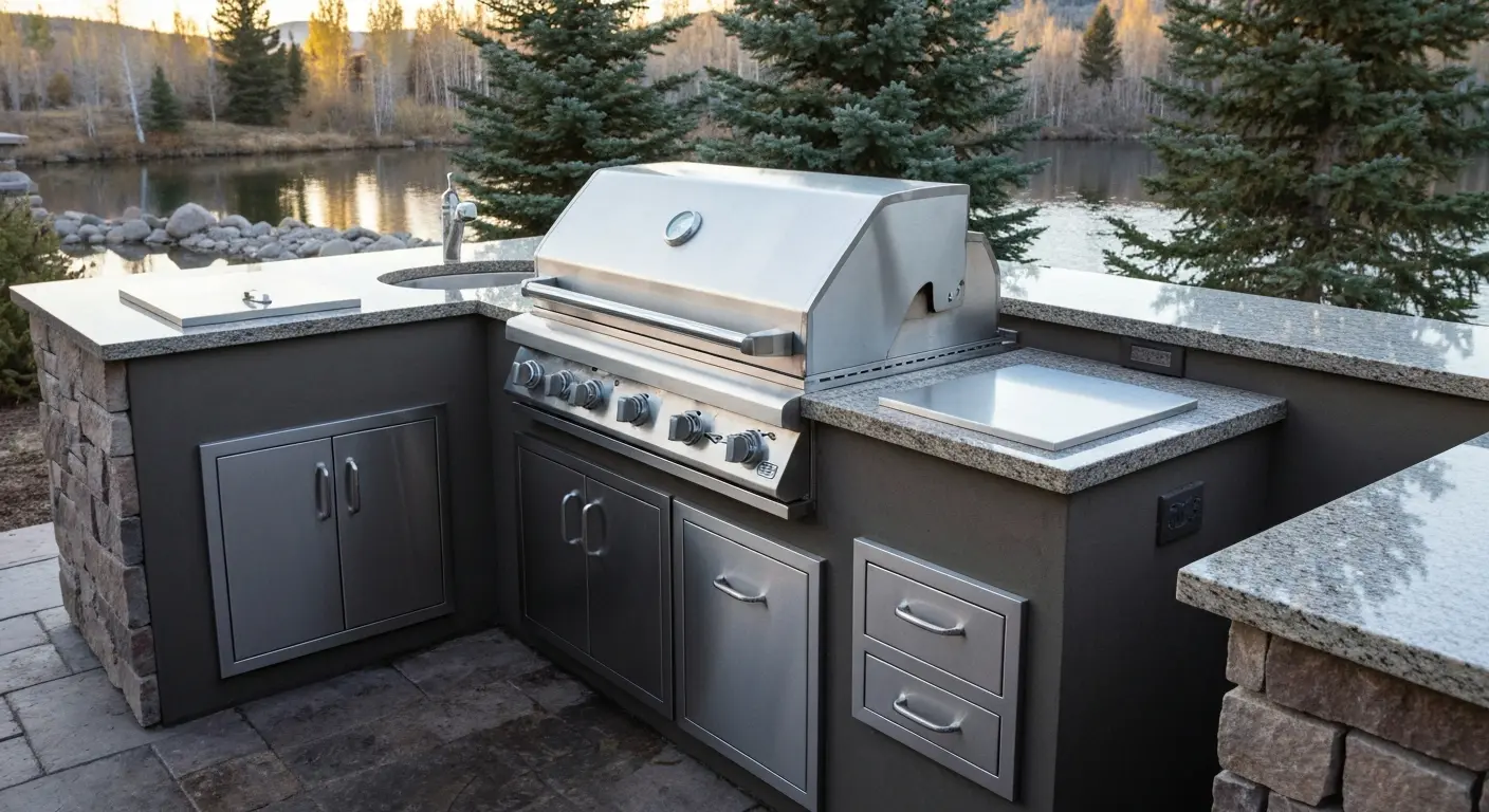 Outdoor kitchen construction