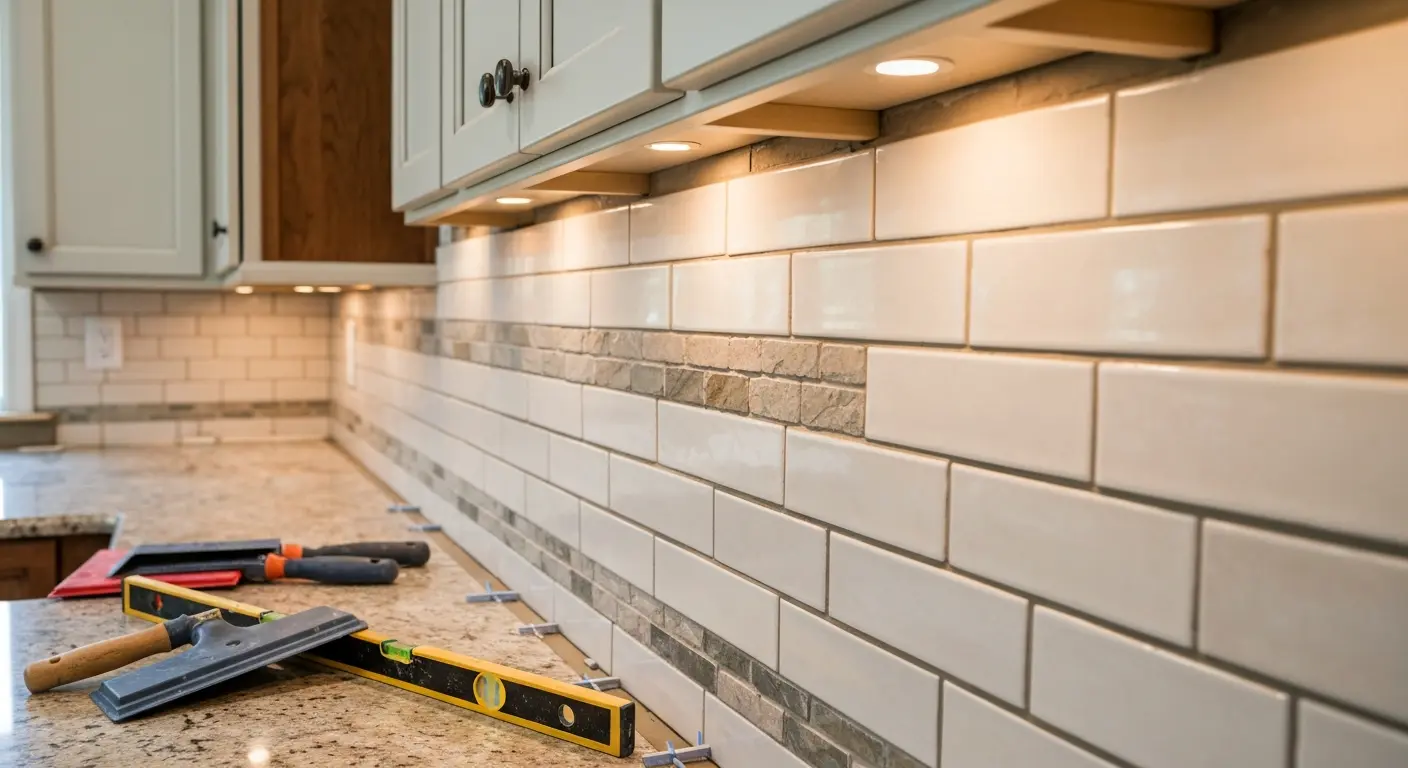 Custom backsplash installation