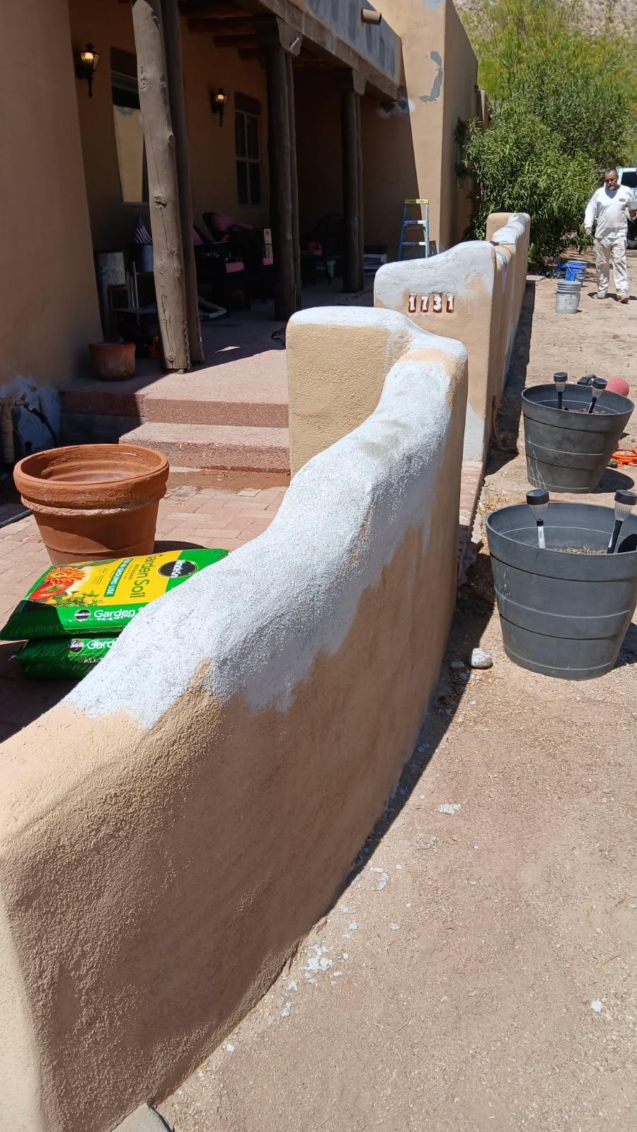 Warm-toned residential exterior painting with premium finish