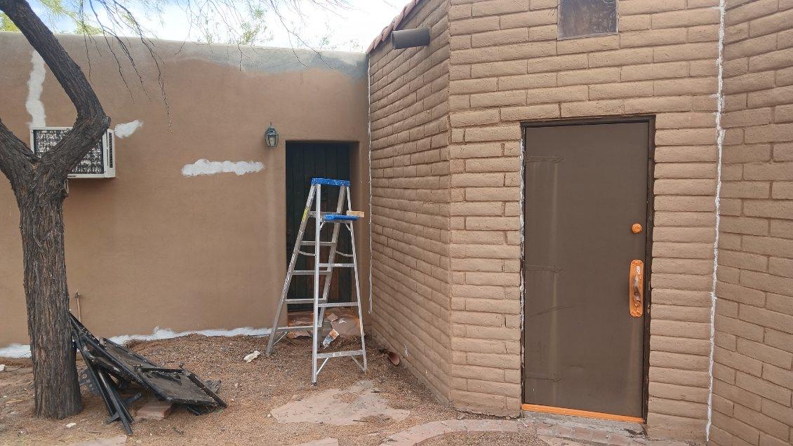 Stucco repair and repaint project for Arizona home