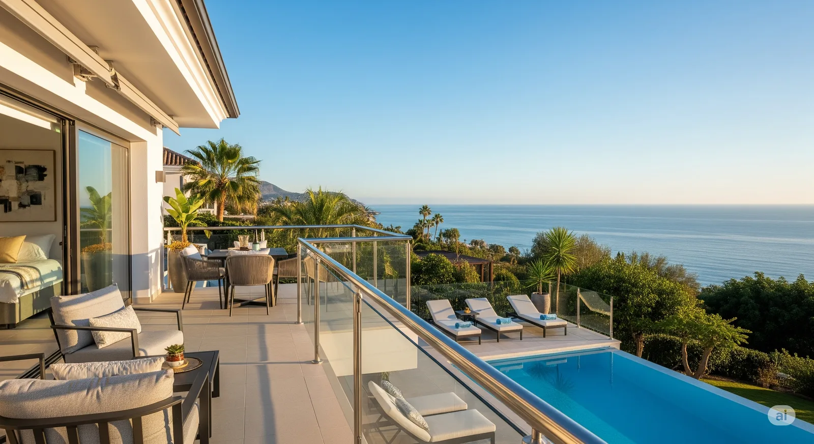 Custom metal gate luxury home Costa del Sol