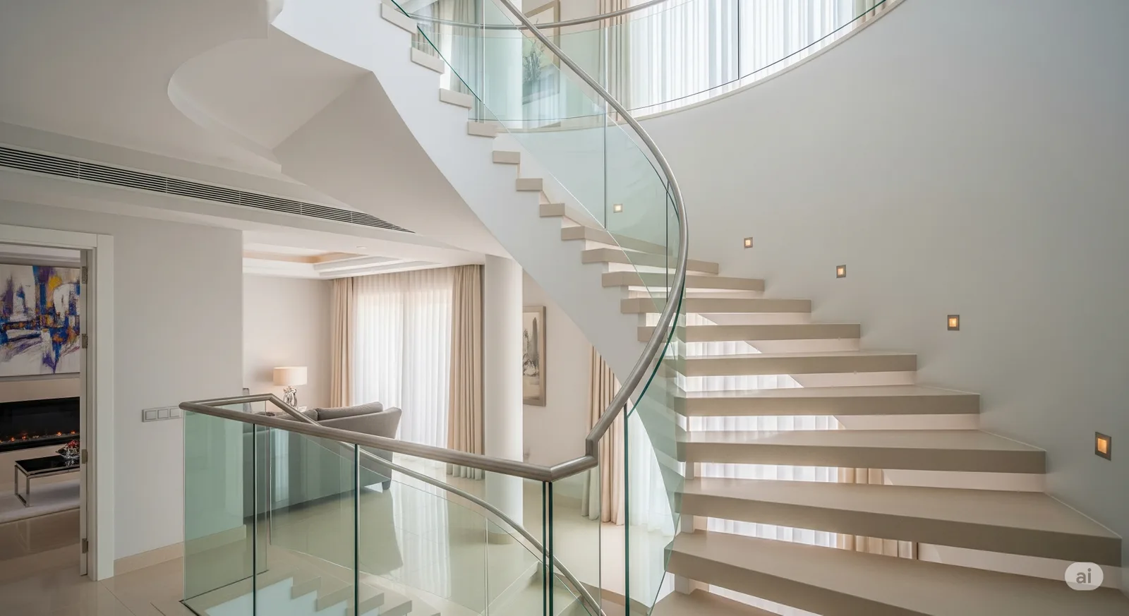 Metal railing balcony villa Estepona