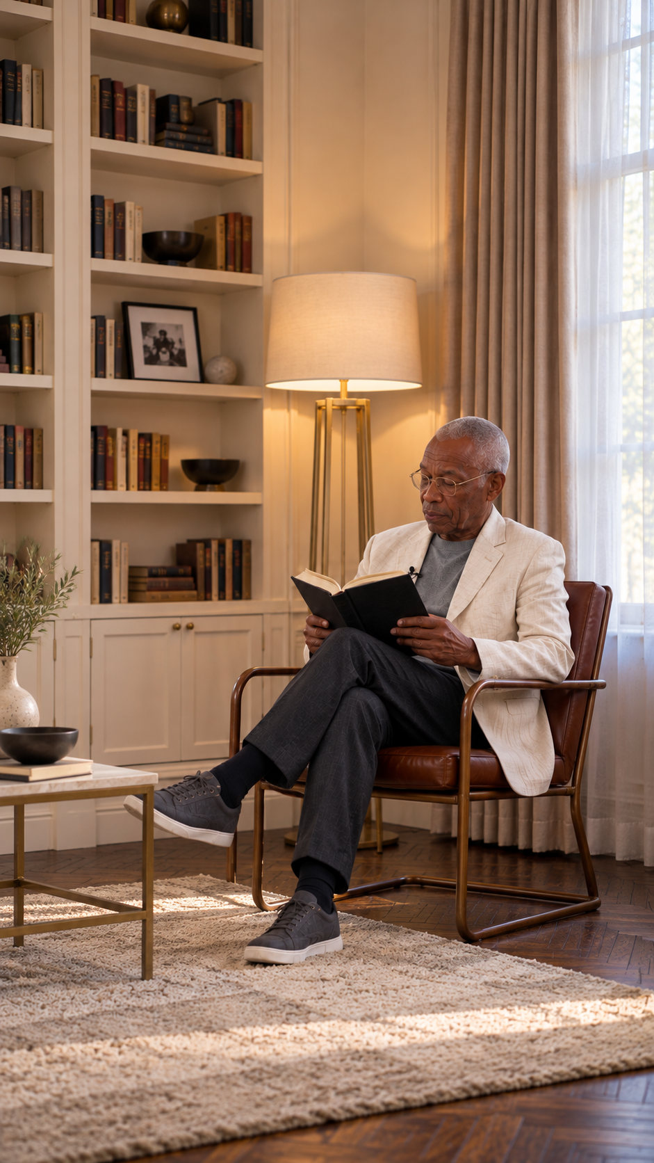 A man reading a book