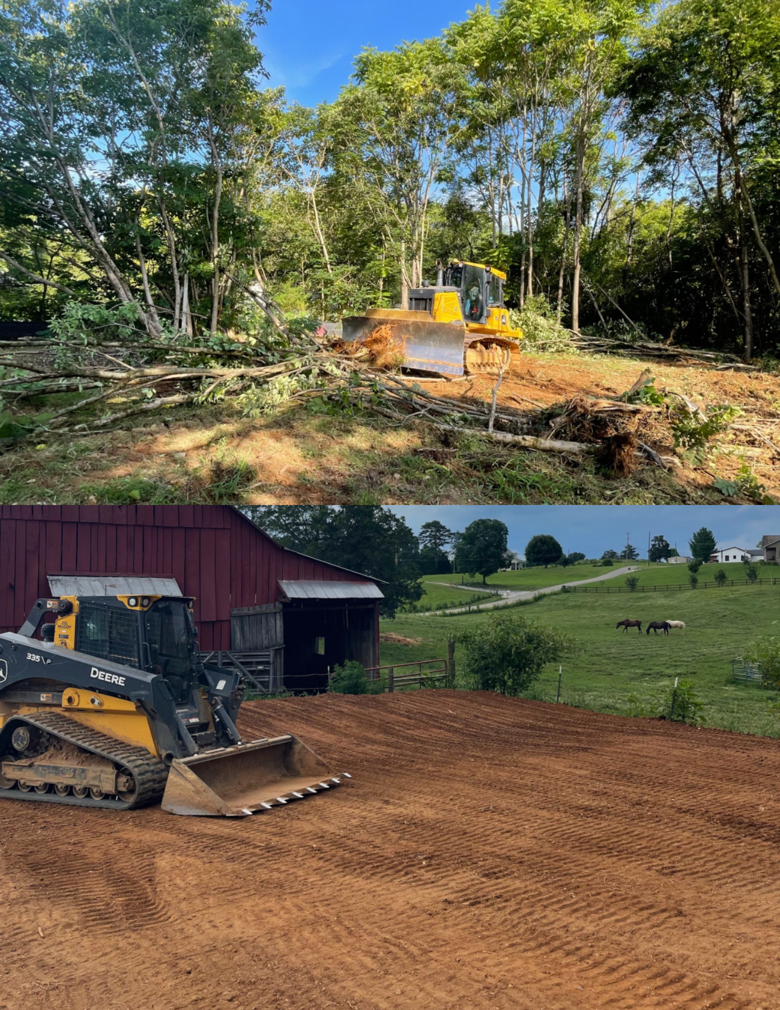 Land clearing and site grading