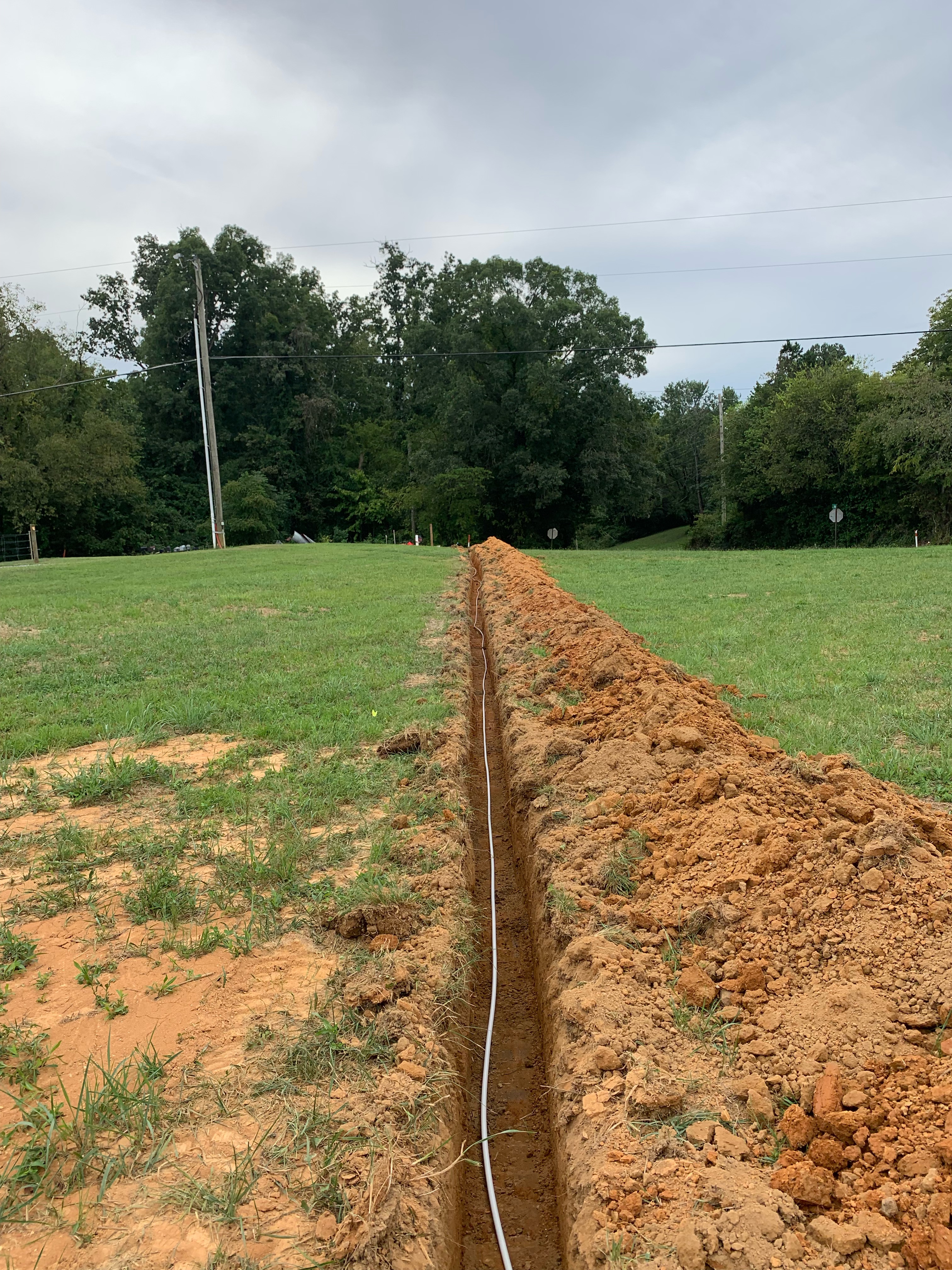 Finished underground utility trench