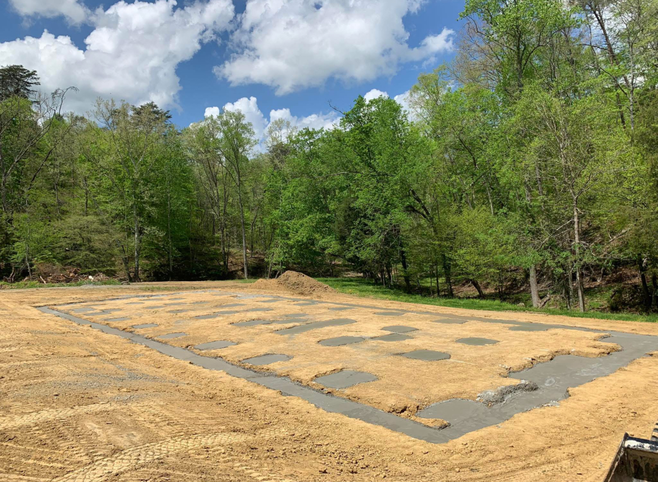Footer excavation work