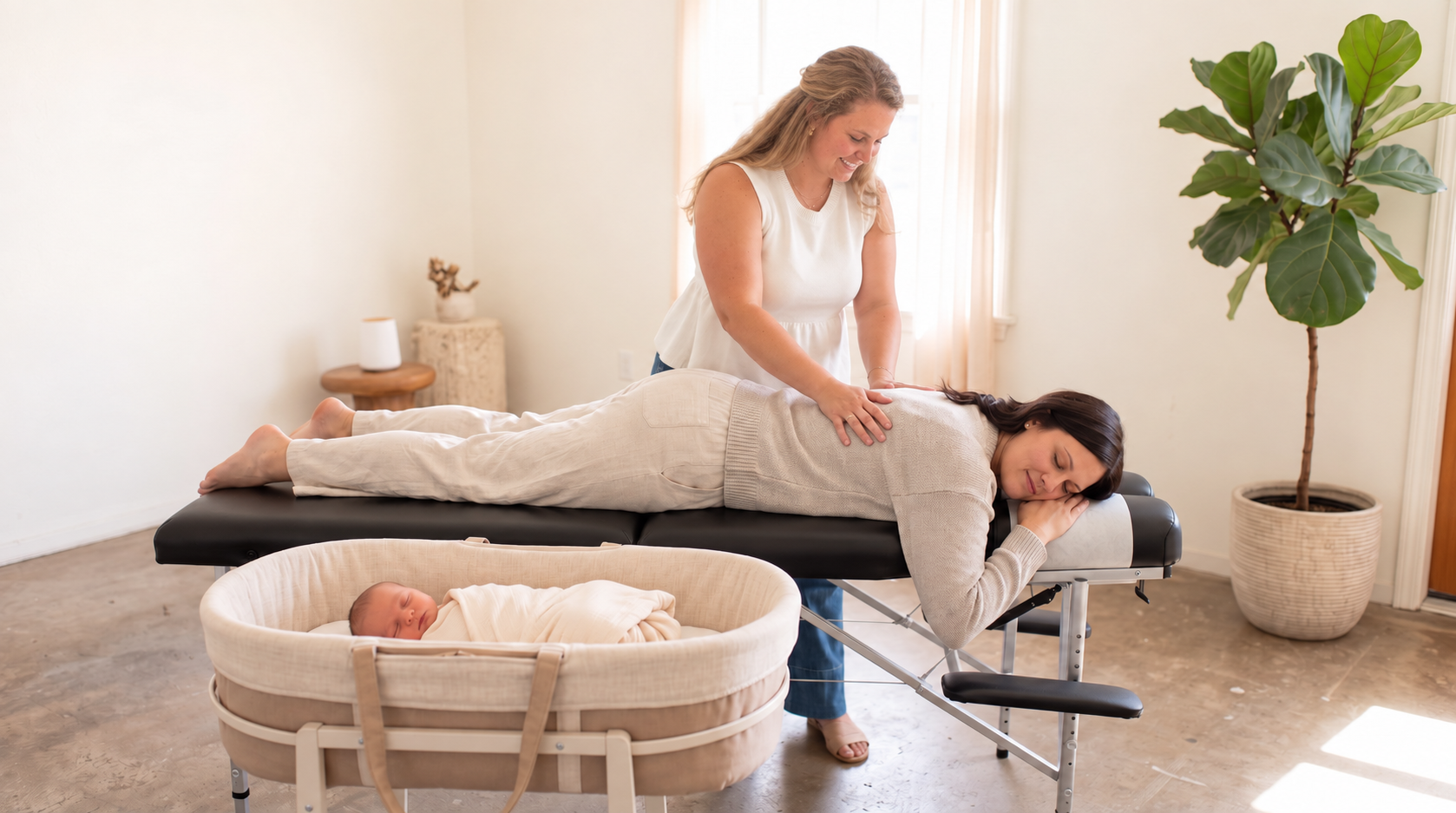 A mother and baby at Sundays Chiropractic