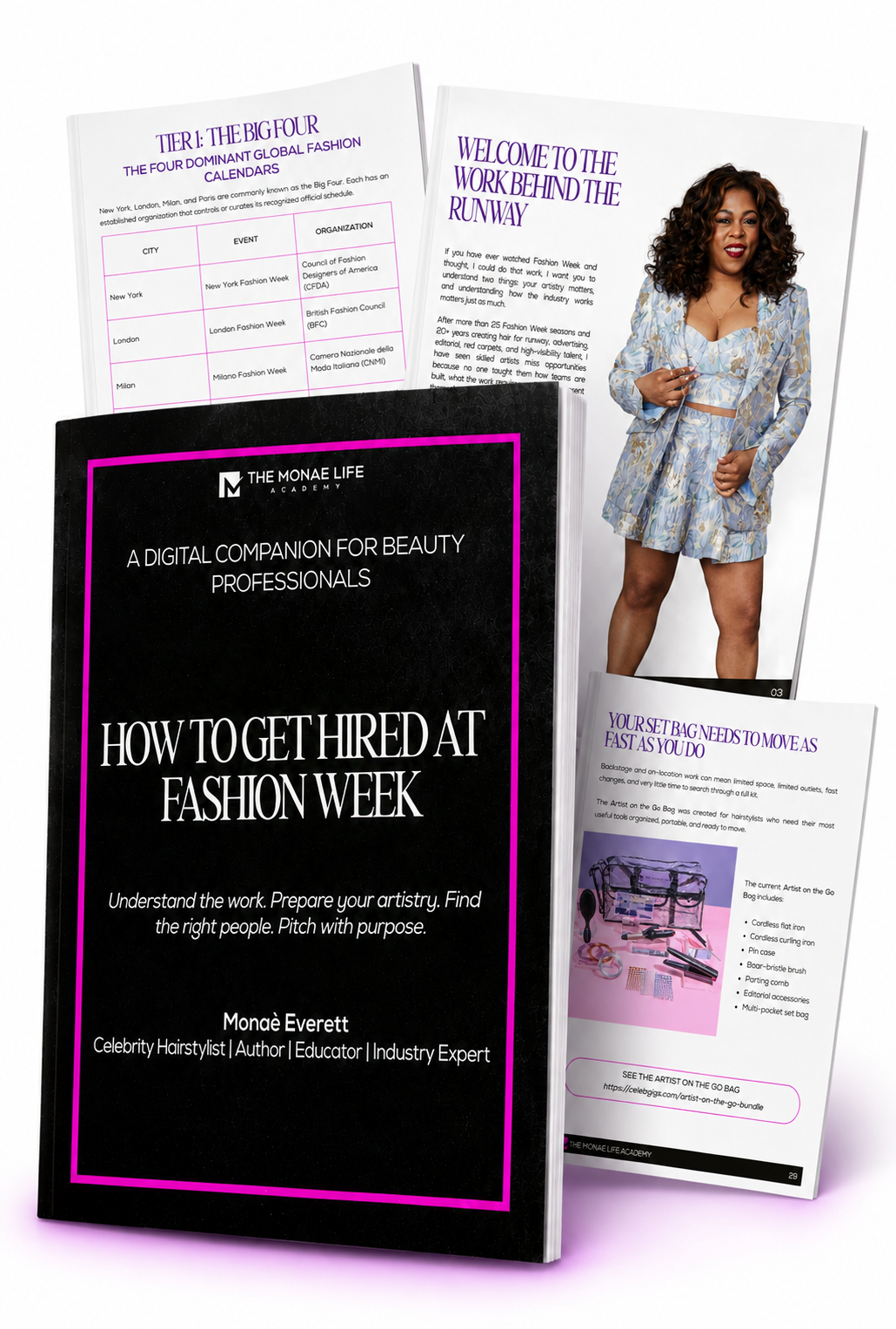 How to Get Hired at Fashion Week workbook and resource guide mockup