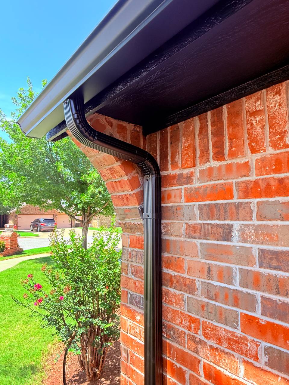 Complete Exterior Restoration in Oklahoma City, OK - Seamless Gutters & Drainage - High Resolution View 6