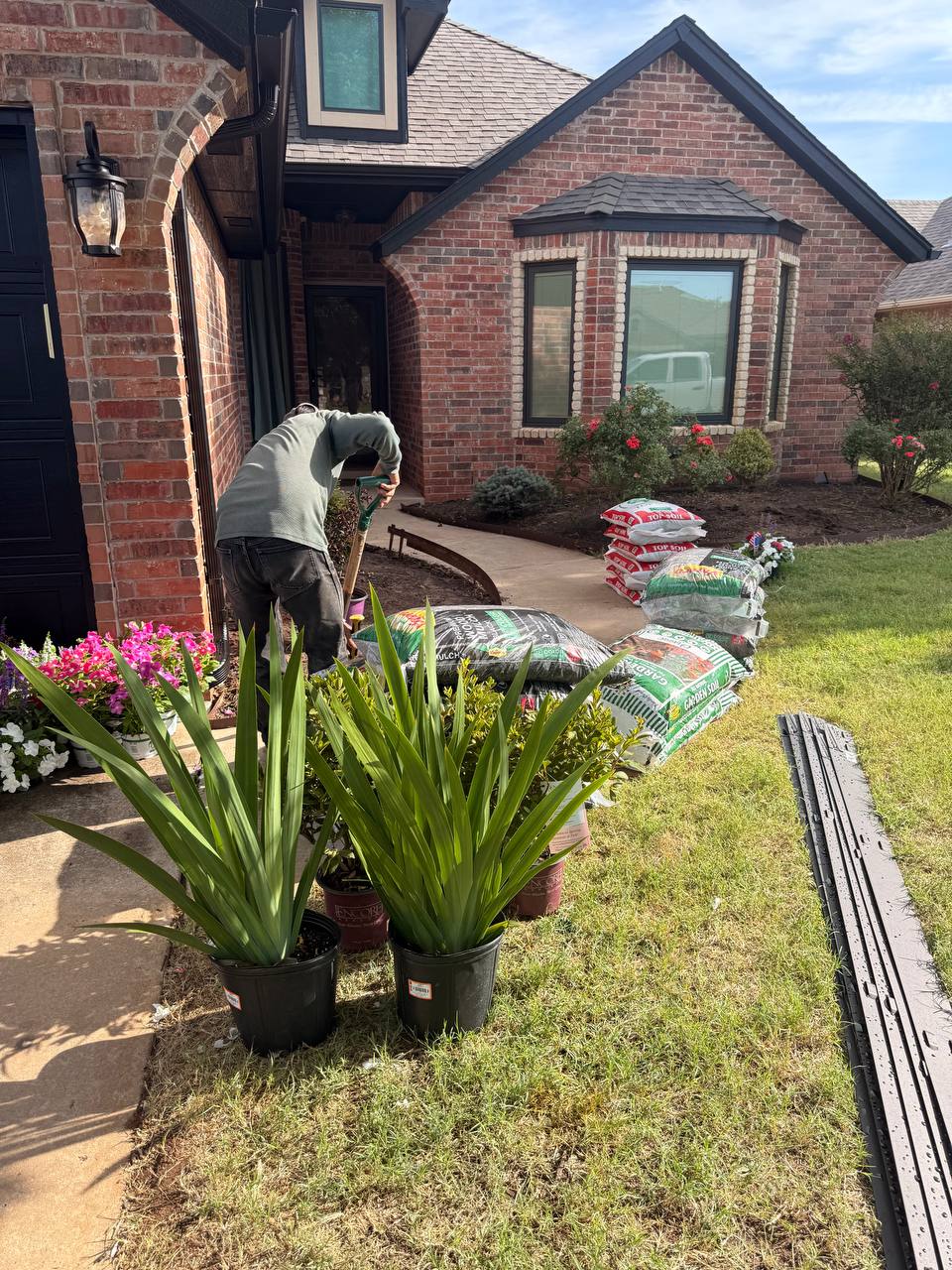Complete Exterior Restoration in Oklahoma City, OK - Landscape Redesign - High Resolution View 2